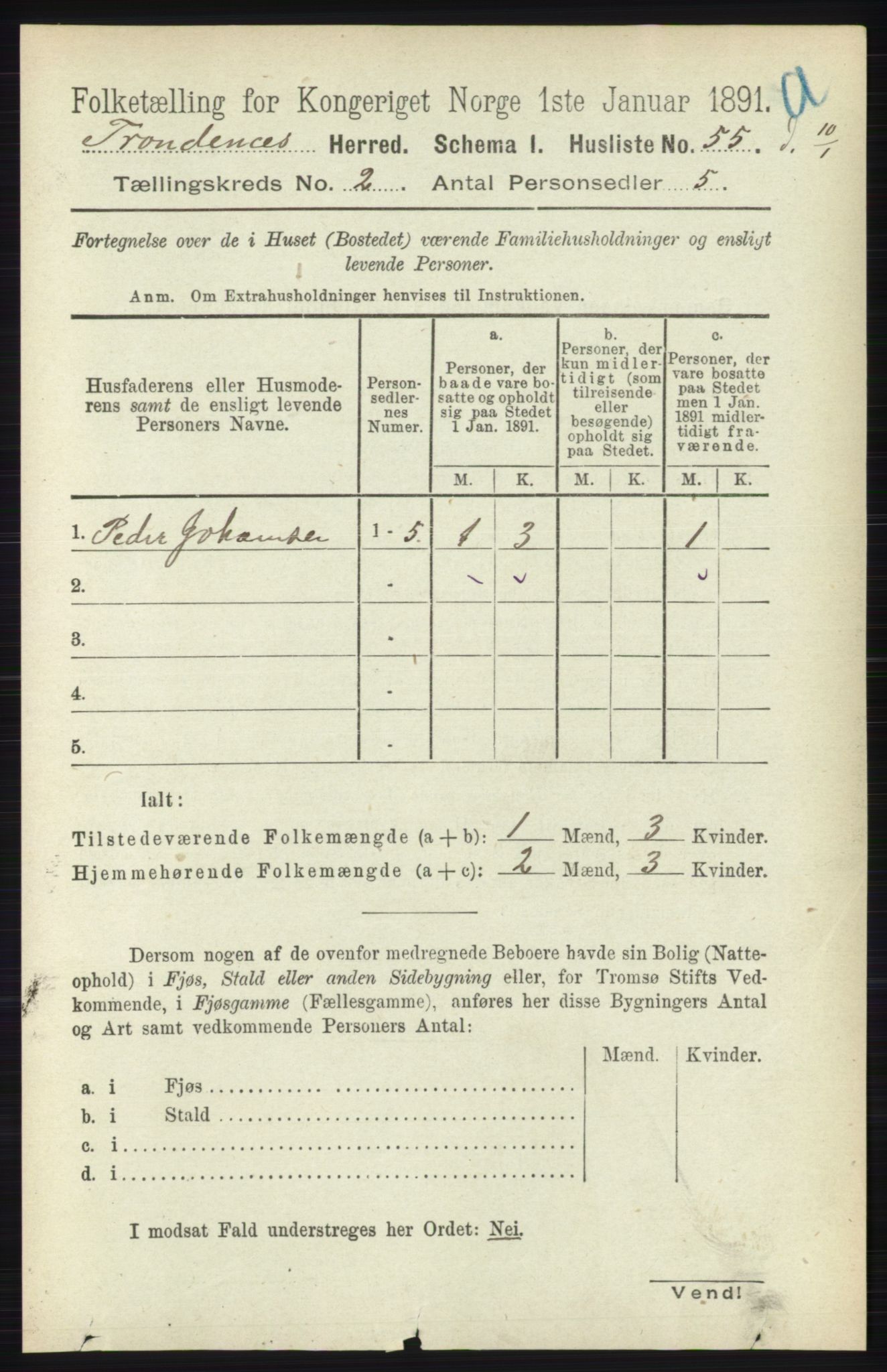 RA, Folketelling 1891 for 1914 Trondenes herred, 1891, s. 633