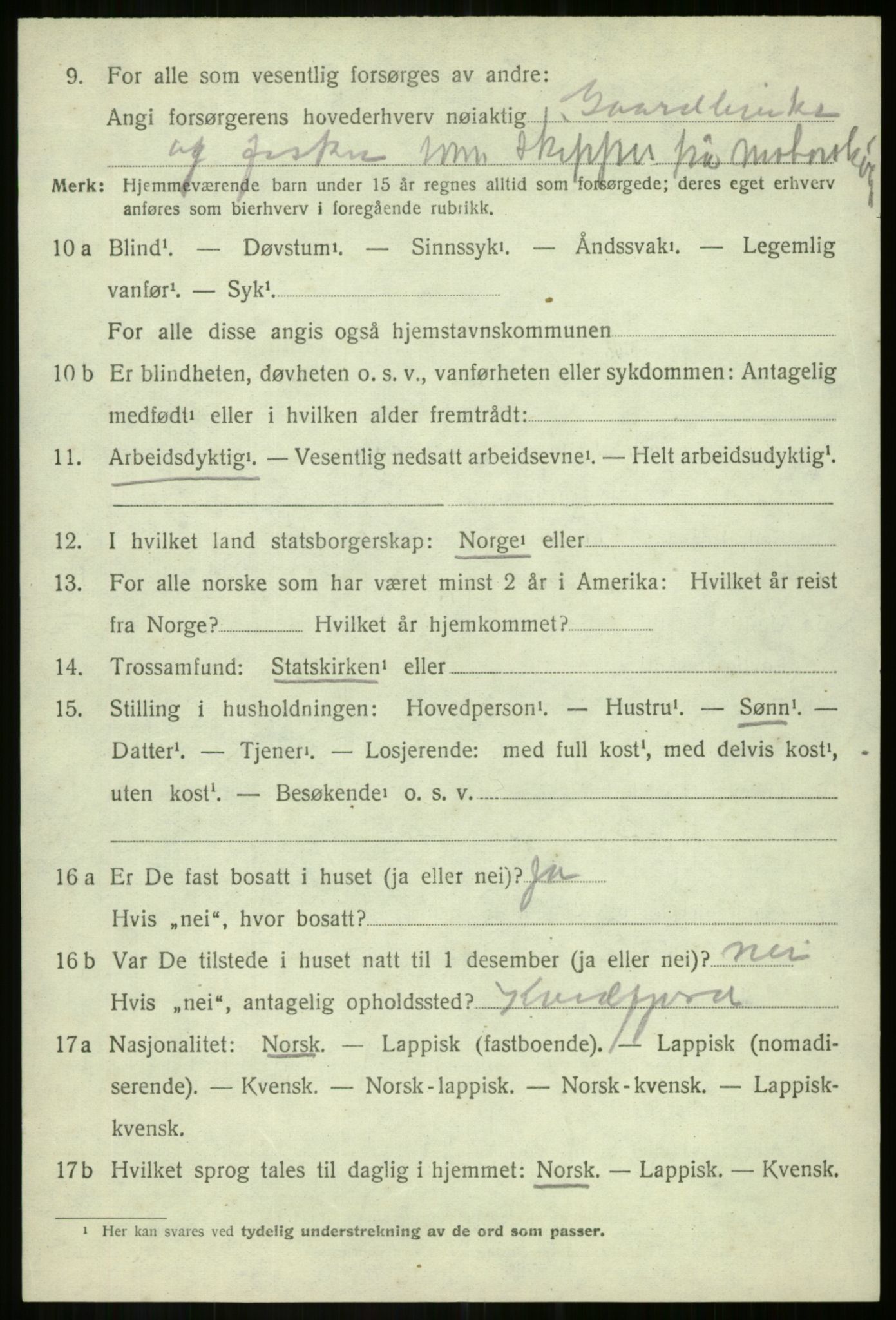 SATØ, Folketelling 1920 for 1921 Salangen herred, 1920, s. 1573