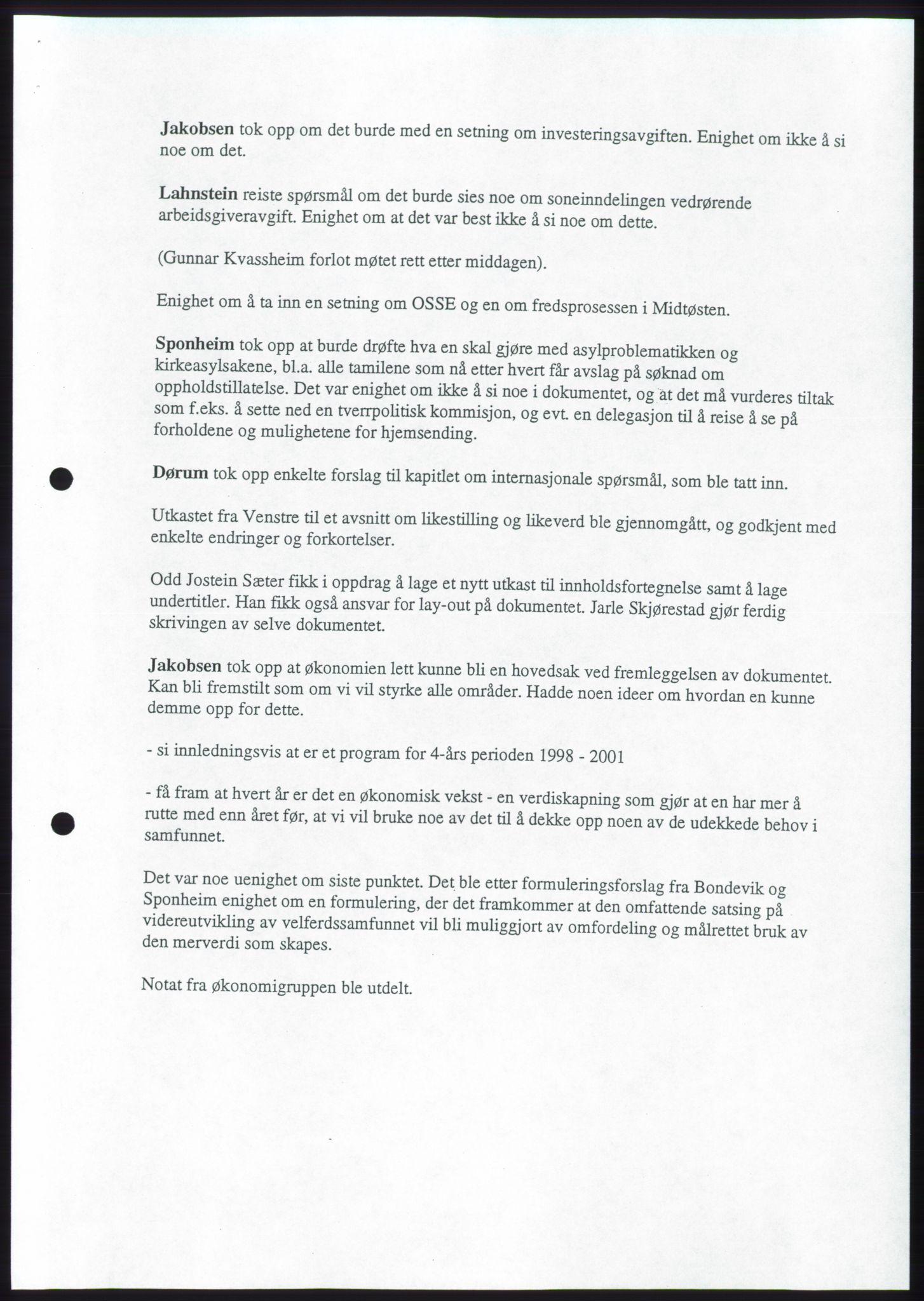 Forhandlingene mellom Kristelig Folkeparti, Senterpartiet og Venstre om dannelse av regjering, RA/PA-1073/A/L0001: Forhandlingsprotokoller, 1997, s. 120