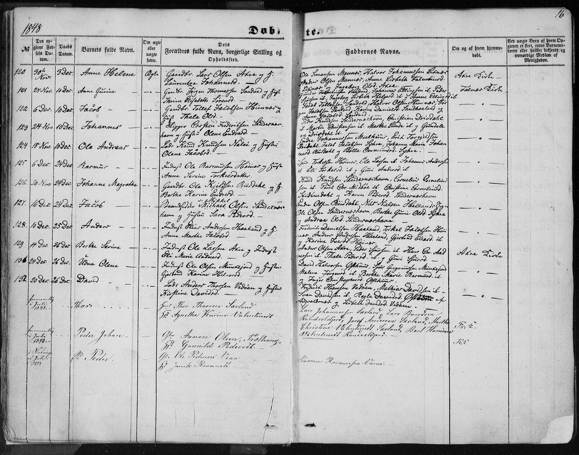 Skudenes sokneprestkontor, AV/SAST-A -101849/H/Ha/Haa/L0004: Ministerialbok nr. A 3.1, 1847-1863, s. 16