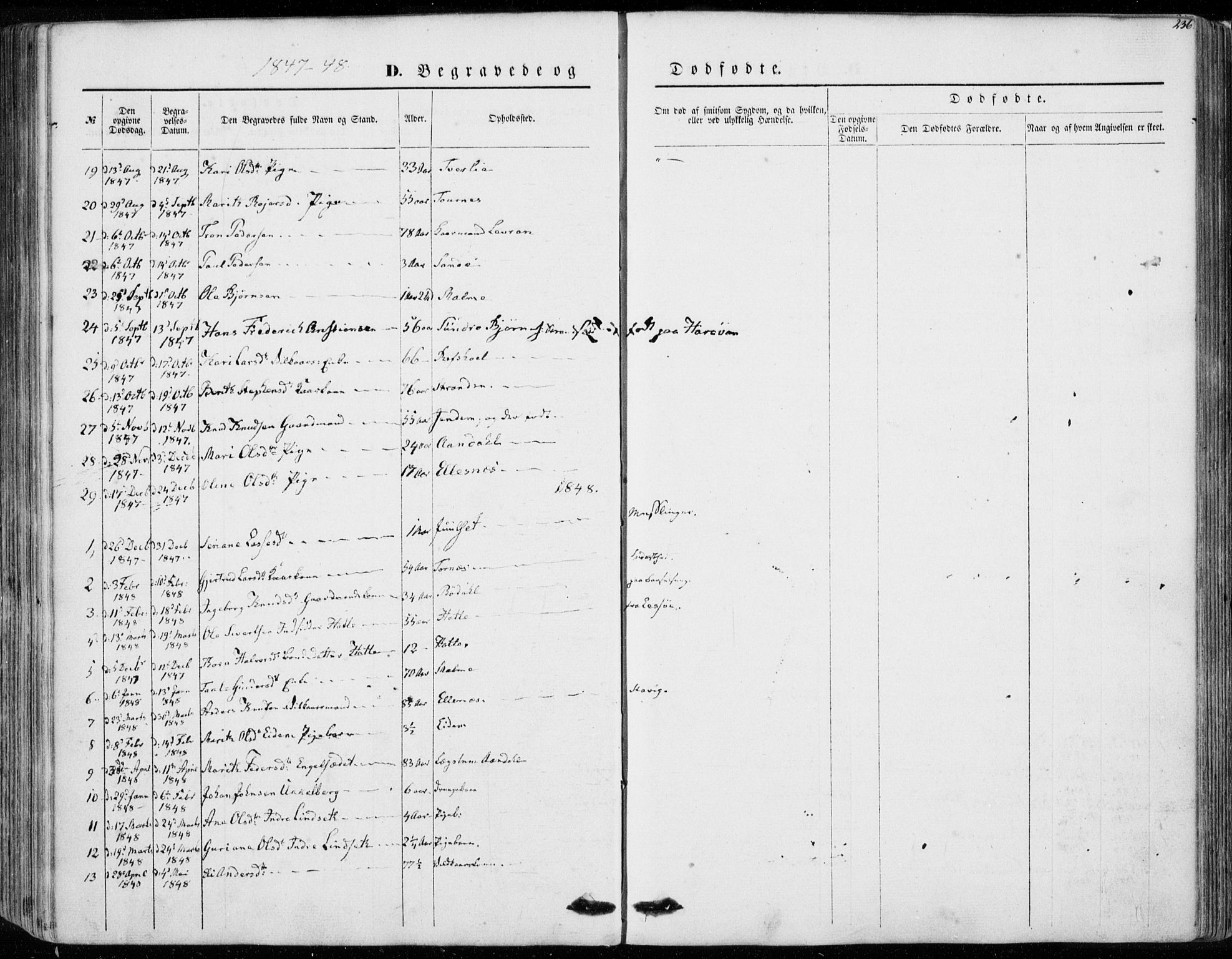 Ministerialprotokoller, klokkerbøker og fødselsregistre - Møre og Romsdal, SAT/A-1454/565/L0748: Ministerialbok nr. 565A02, 1845-1872, s. 236