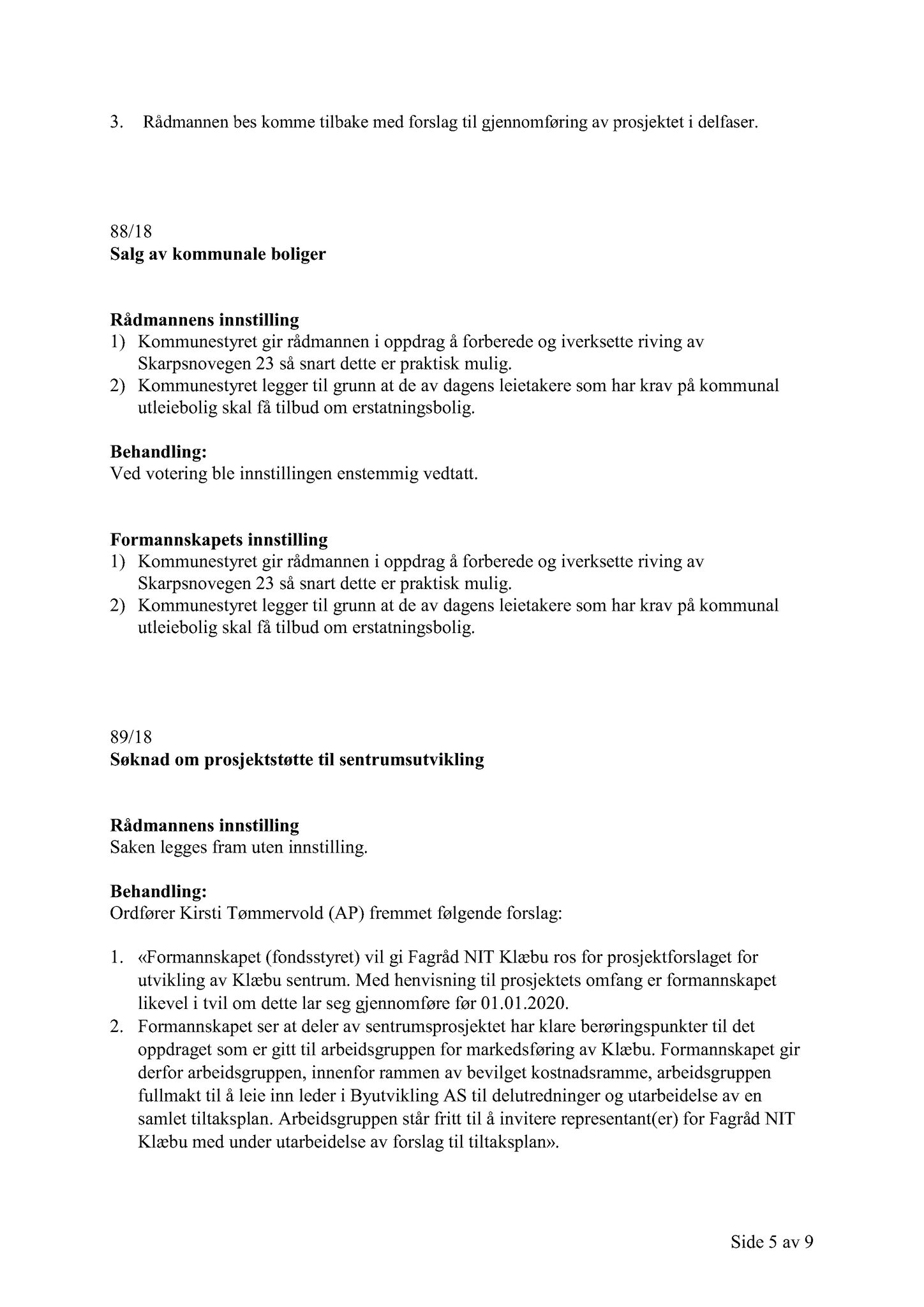 Klæbu Kommune, TRKO/KK/02-FS/L011: Formannsskapet - Møtedokumenter, 2018, s. 2461