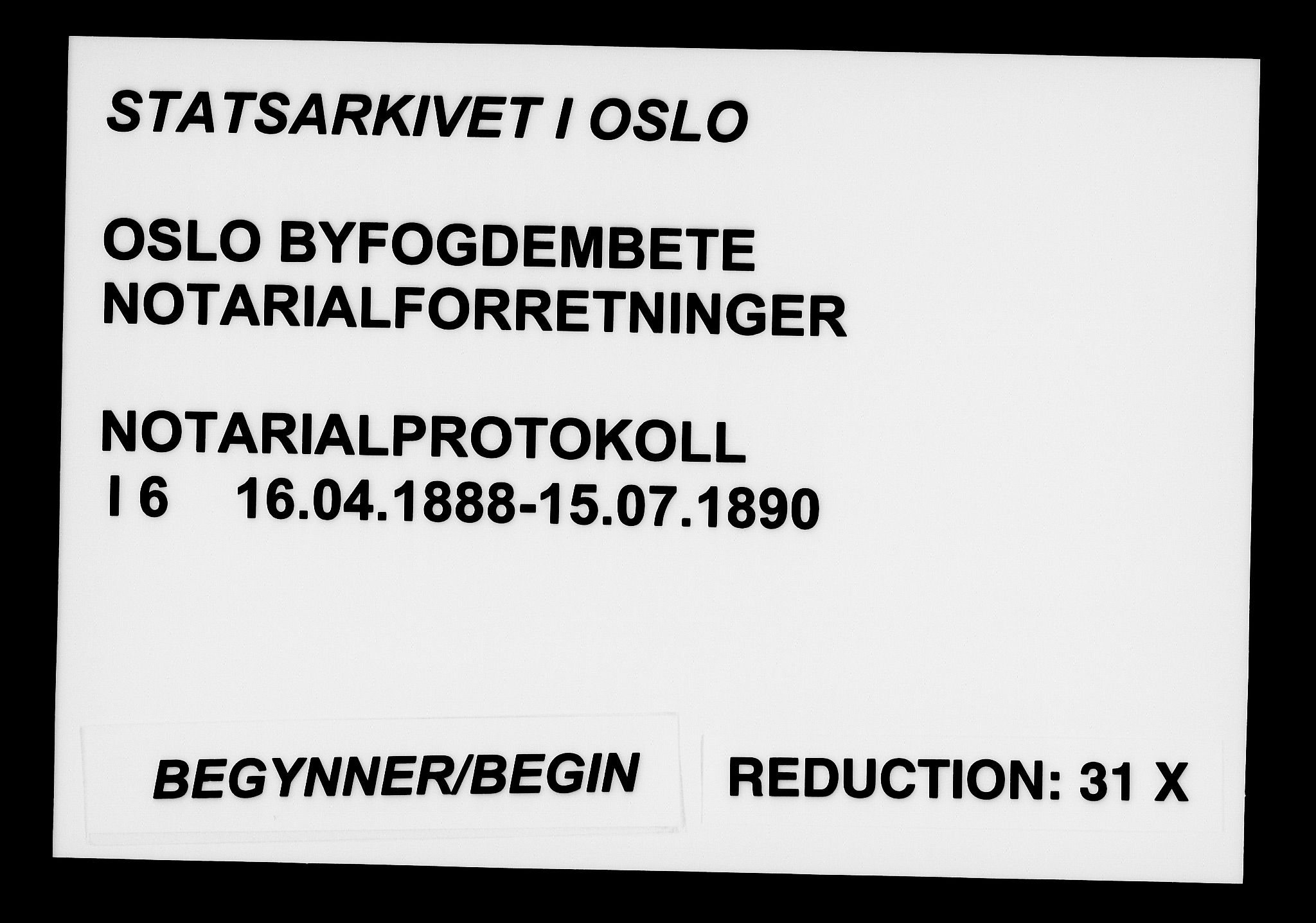 Oslo byfogd avd. I, AV/SAO-A-10220/L/Lb/Lba/L0006: Notarialprotokoll, rekke I, 1888-1890