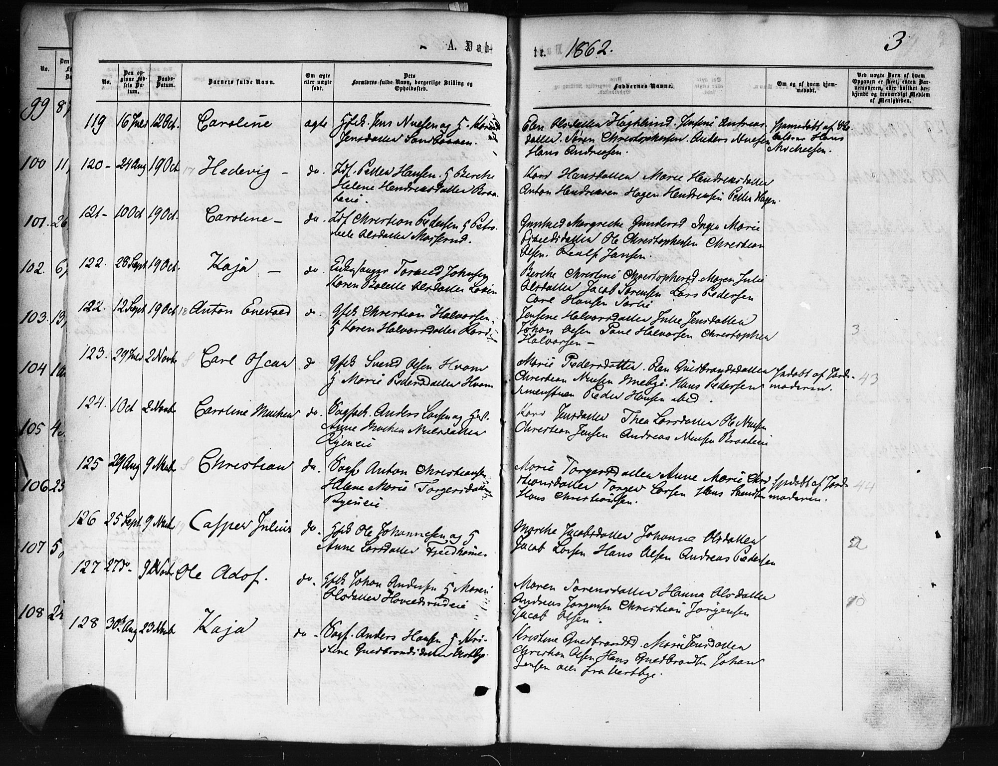 Skedsmo prestekontor Kirkebøker, AV/SAO-A-10033a/F/Fa/L0011: Ministerialbok nr. I 11, 1866-1876, s. 3
