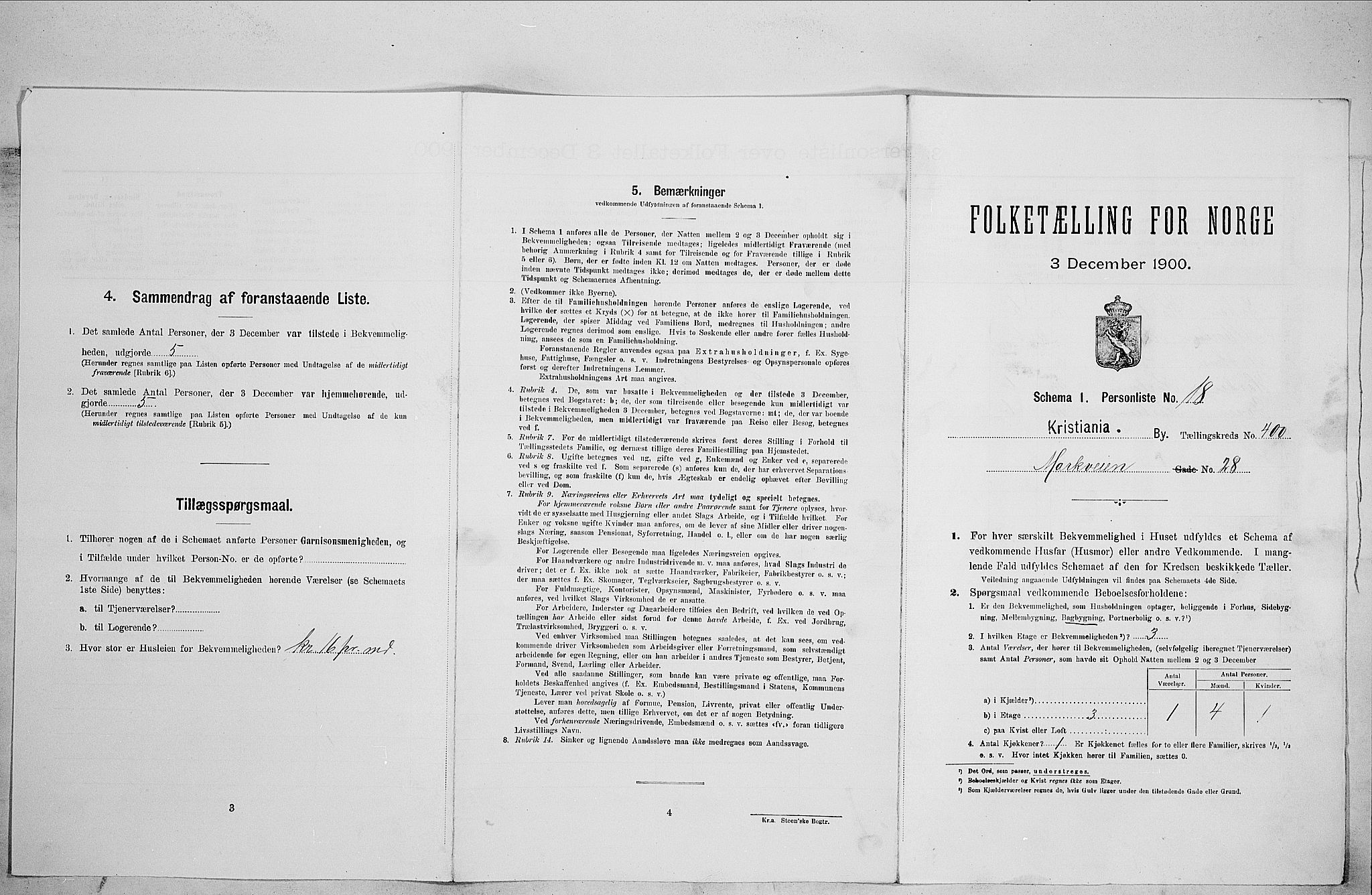 SAO, Folketelling 1900 for 0301 Kristiania kjøpstad, 1900, s. 57997