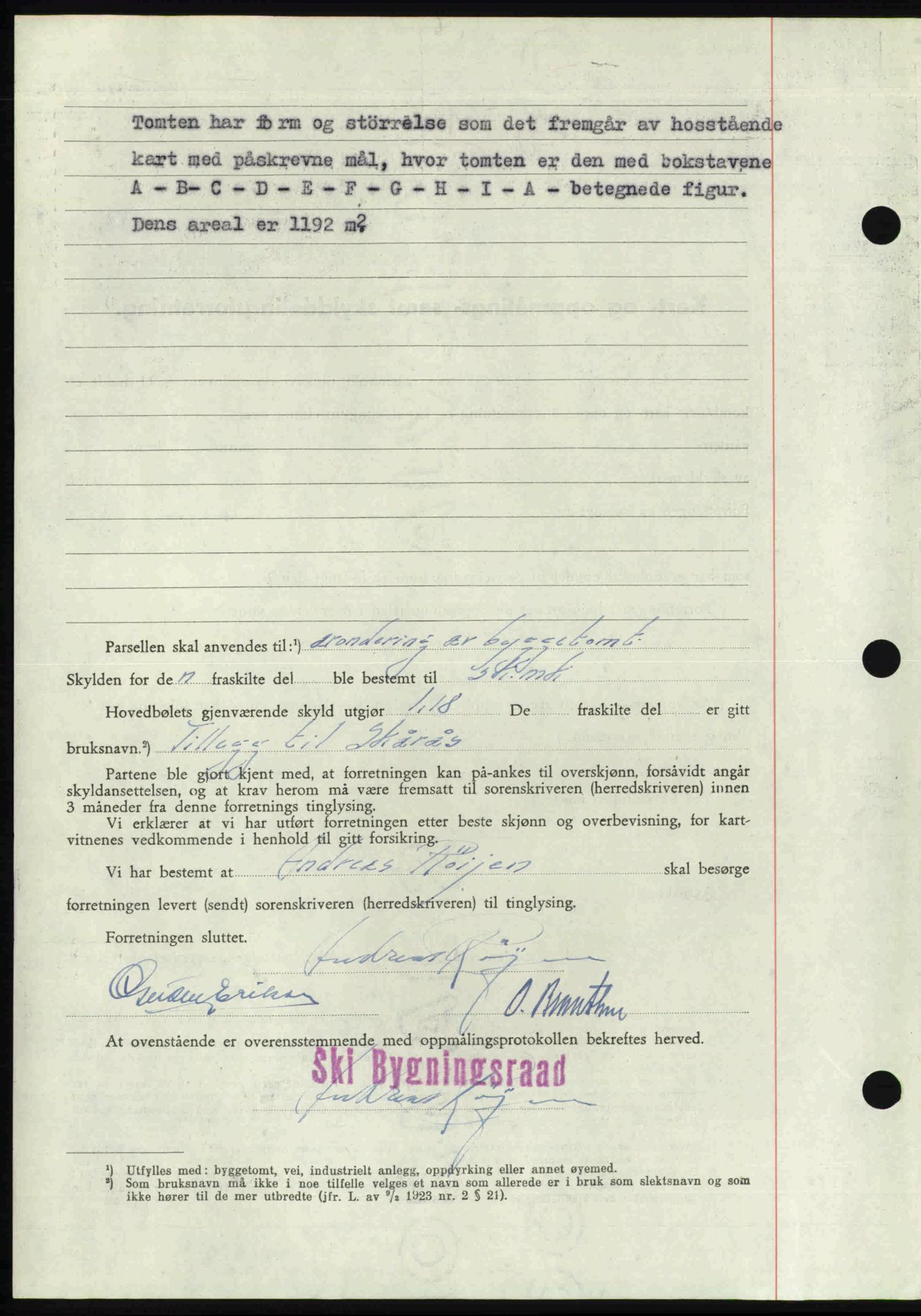 Follo sorenskriveri, AV/SAO-A-10274/G/Ga/Gaa/L0085: Pantebok nr. I 85, 1948-1948, Dagboknr: 3951/1948