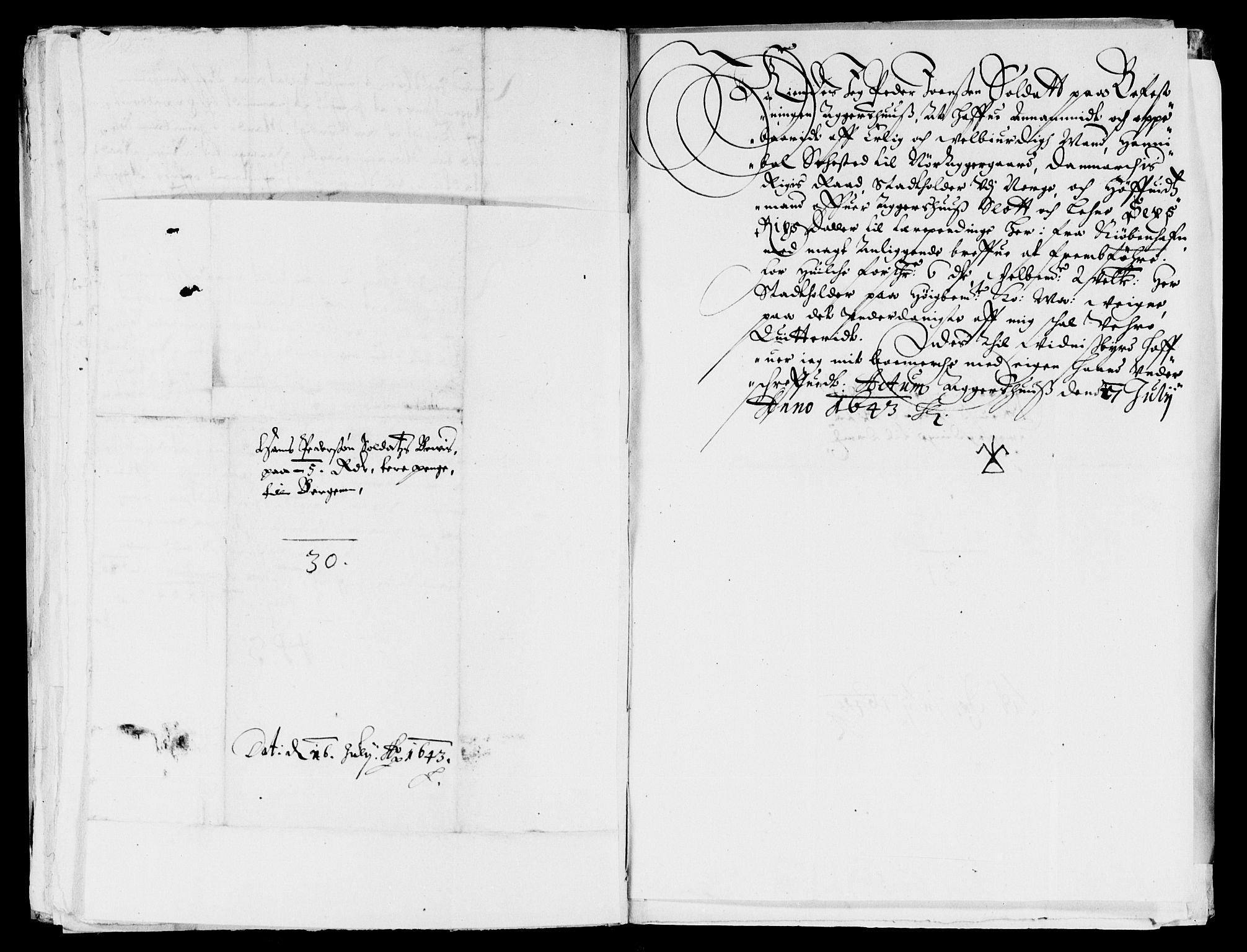 Rentekammeret inntil 1814, Reviderte regnskaper, Lensregnskaper, AV/RA-EA-5023/R/Rb/Rba/L0171: Akershus len, 1643-1644