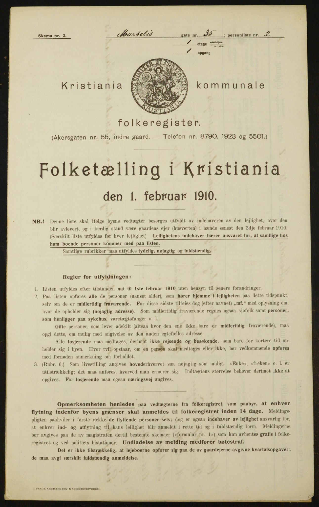 OBA, Kommunal folketelling 1.2.1910 for Kristiania, 1910, s. 62543