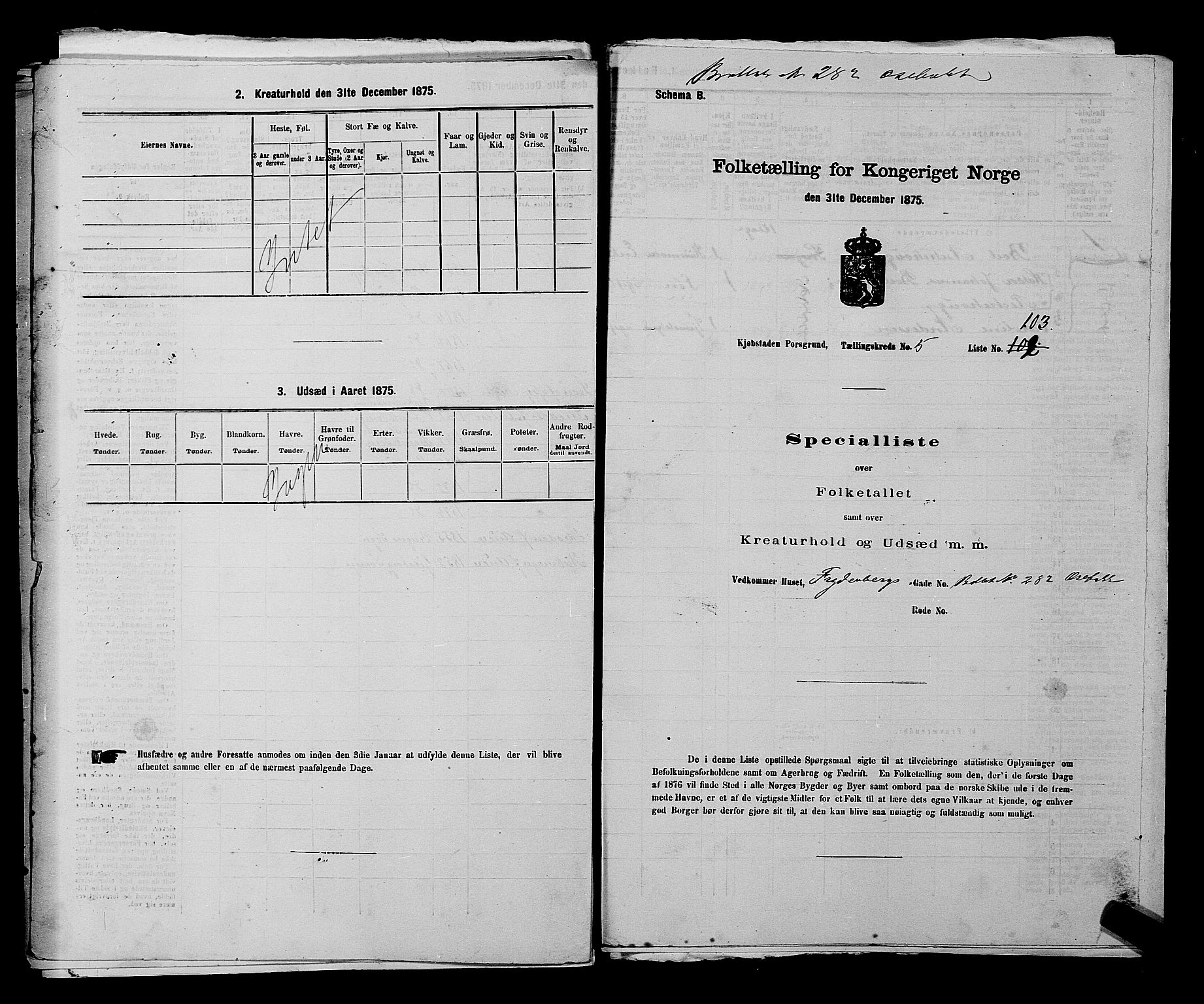 SAKO, Folketelling 1875 for 0805P Porsgrunn prestegjeld, 1875, s. 251