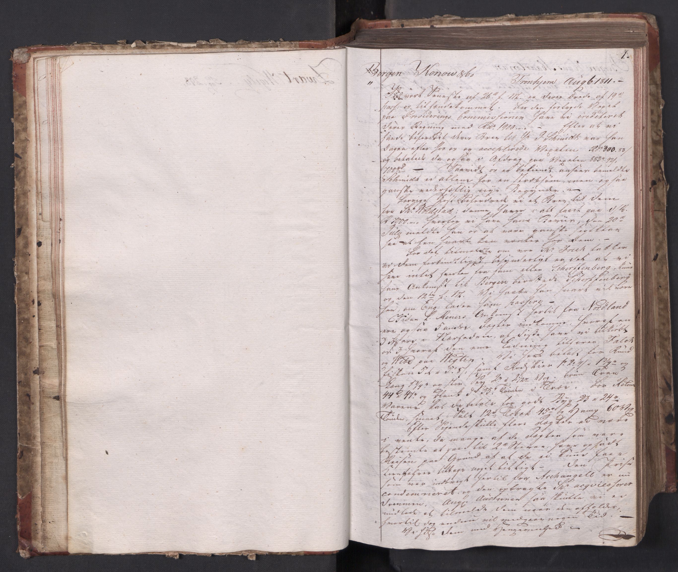 Hoë, Herman & Co, AV/SAT-PA-0280/11/L0012: Kopibok, utenriks, 1811-1815, s. 1