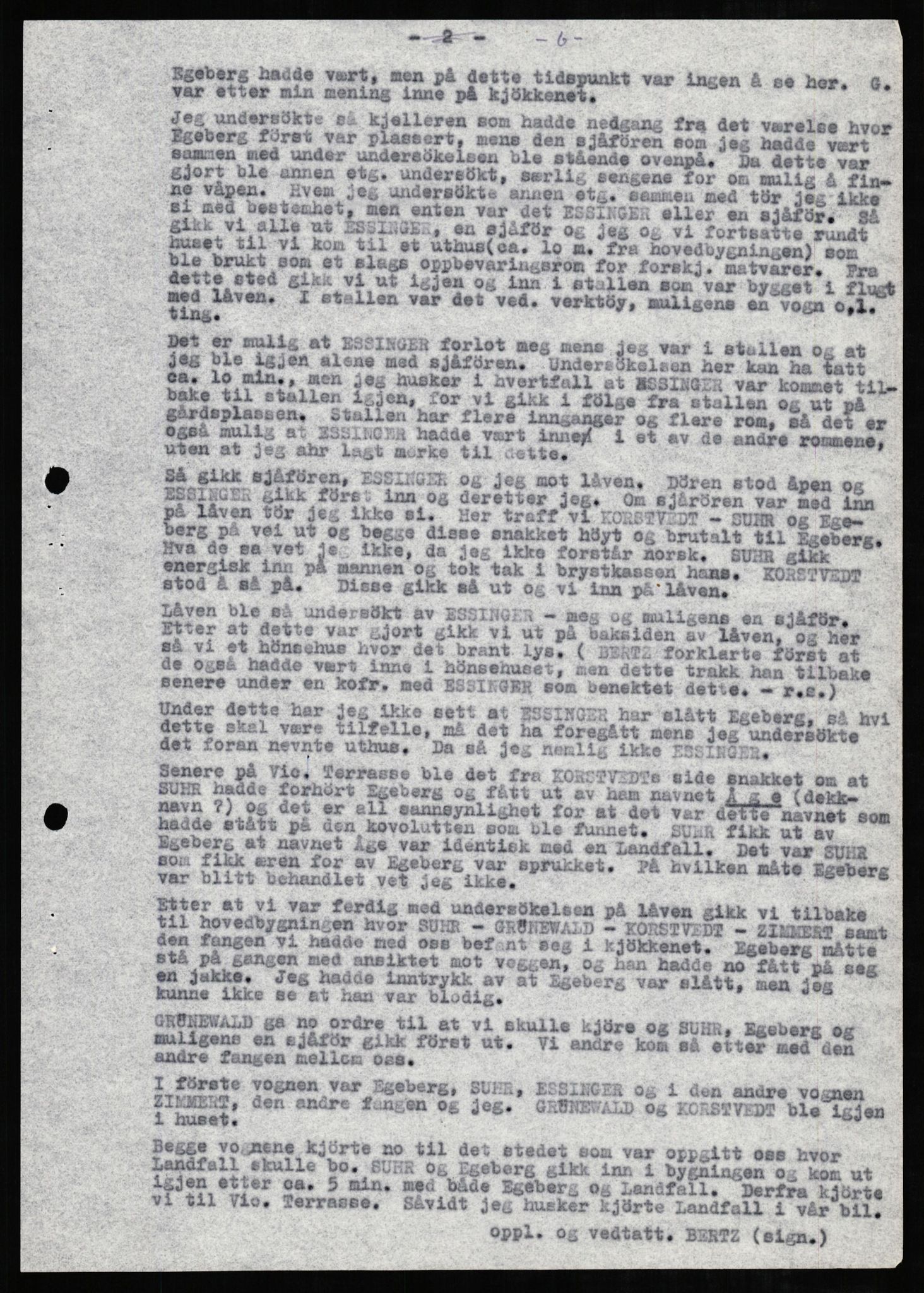 Forsvaret, Forsvarets overkommando II, RA/RAFA-3915/D/Db/L0007: CI Questionaires. Tyske okkupasjonsstyrker i Norge. Tyskere., 1945-1946, s. 310