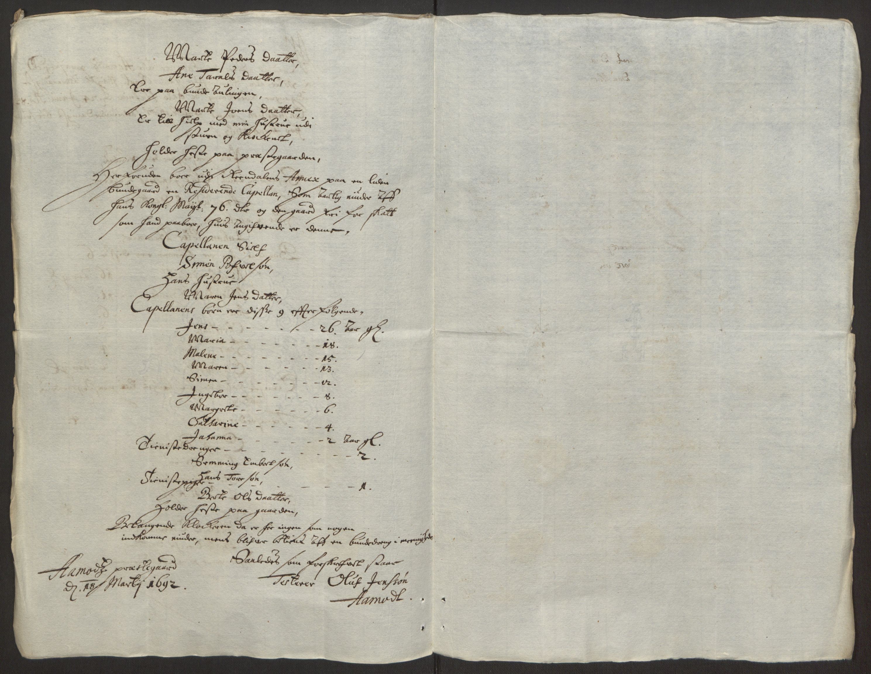 Rentekammeret inntil 1814, Reviderte regnskaper, Fogderegnskap, RA/EA-4092/R13/L0830: Fogderegnskap Solør, Odal og Østerdal, 1692, s. 264