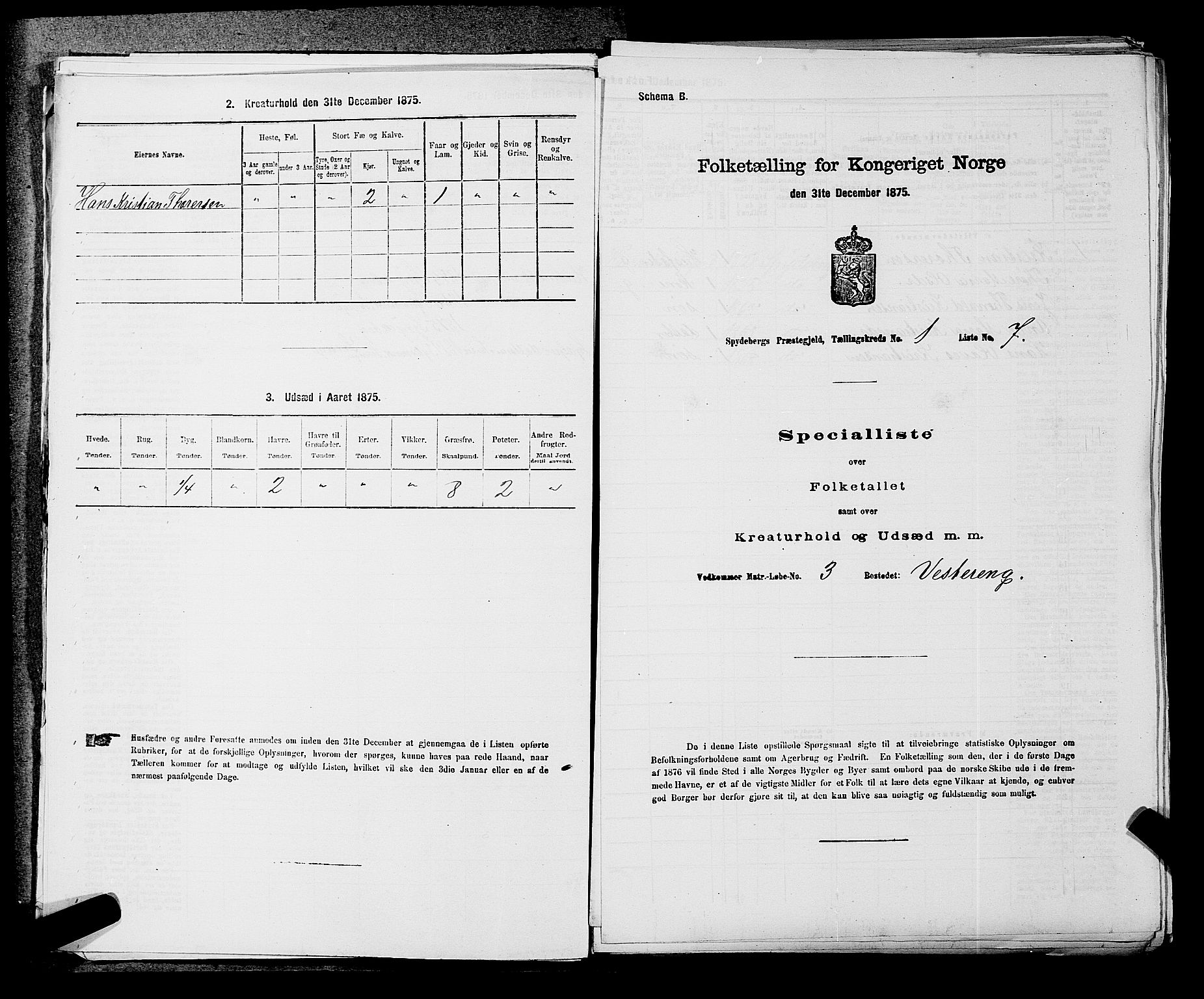 RA, Folketelling 1875 for 0123P Spydeberg prestegjeld, 1875, s. 53