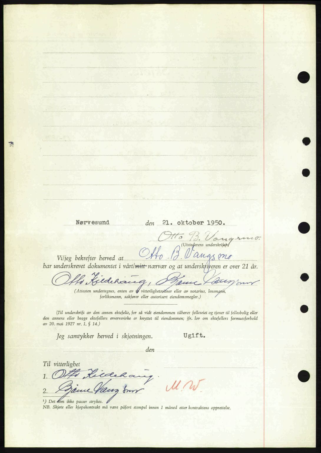 Nordre Sunnmøre sorenskriveri, AV/SAT-A-0006/1/2/2C/2Ca: Pantebok nr. A36, 1950-1950, Dagboknr: 2540/1950