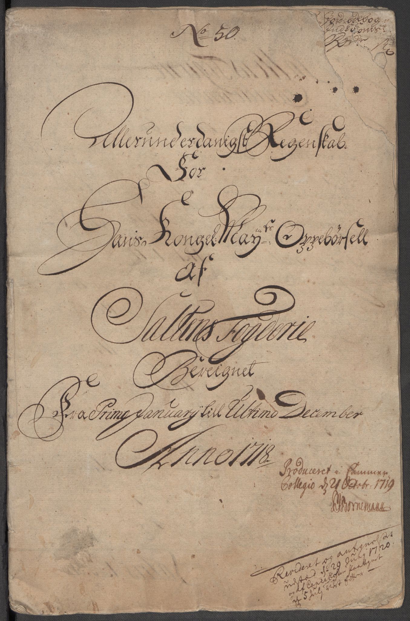 Rentekammeret inntil 1814, Reviderte regnskaper, Fogderegnskap, RA/EA-4092/R66/L4588: Fogderegnskap Salten, 1718, s. 6