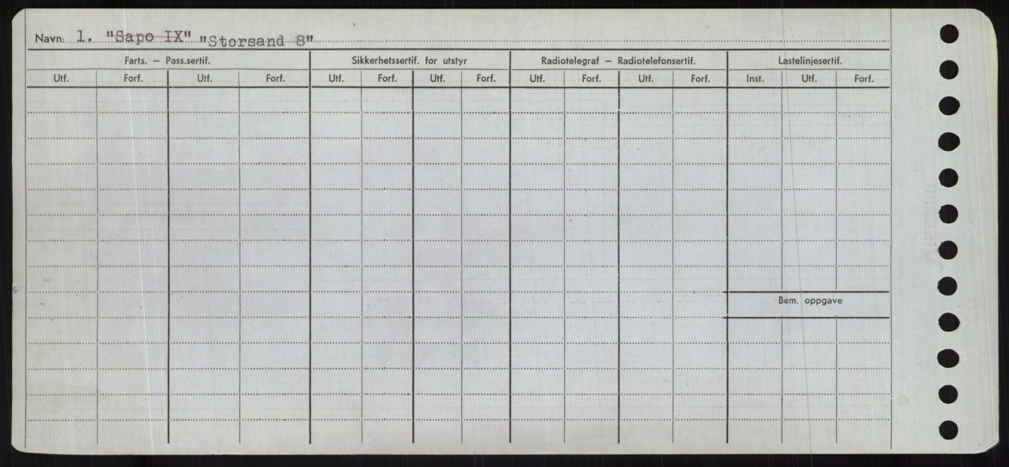 Sjøfartsdirektoratet med forløpere, Skipsmålingen, RA/S-1627/H/Hc/L0001: Lektere, A-Y, s. 398