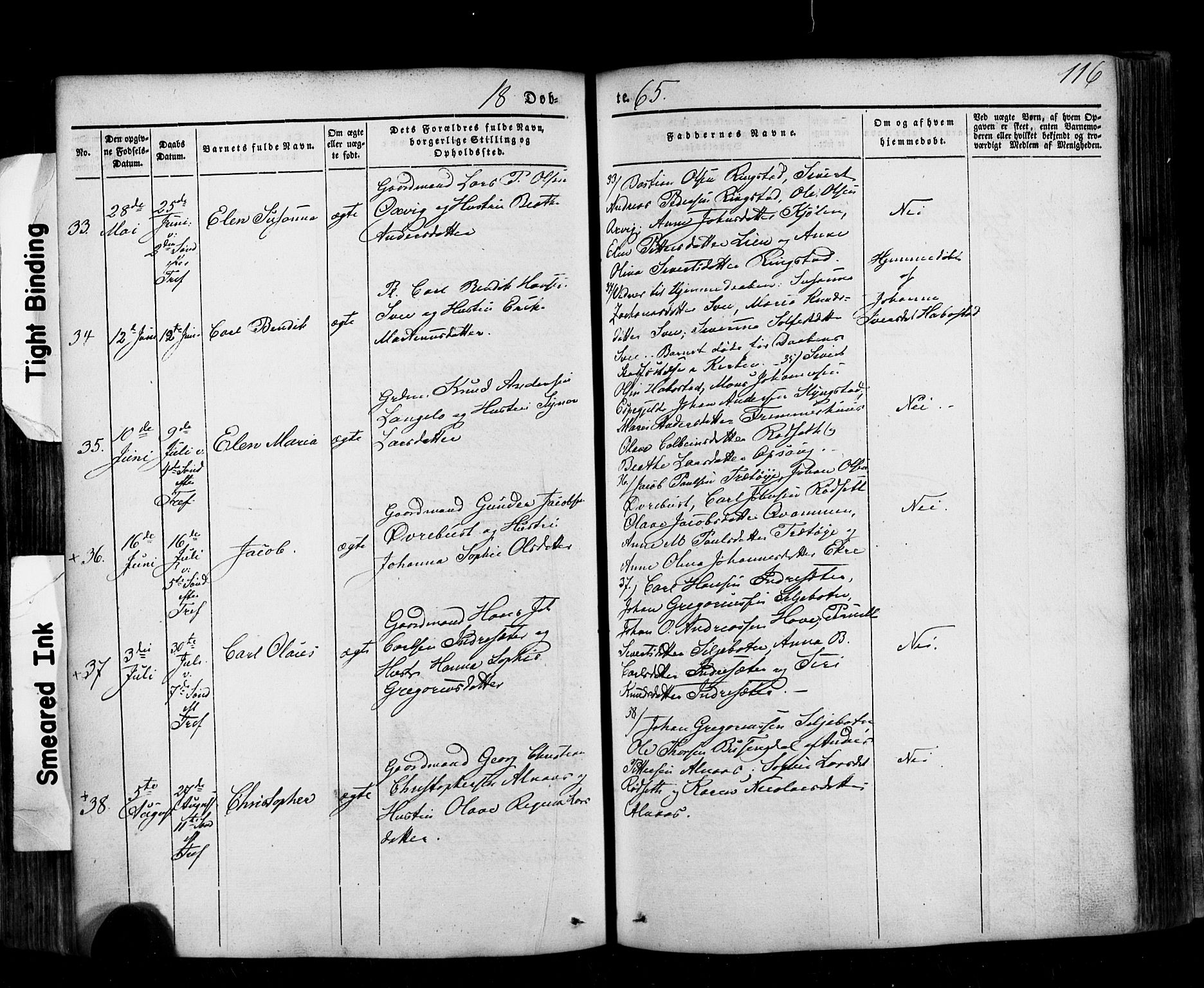 Ministerialprotokoller, klokkerbøker og fødselsregistre - Møre og Romsdal, AV/SAT-A-1454/520/L0275: Ministerialbok nr. 520A05, 1844-1881, s. 116