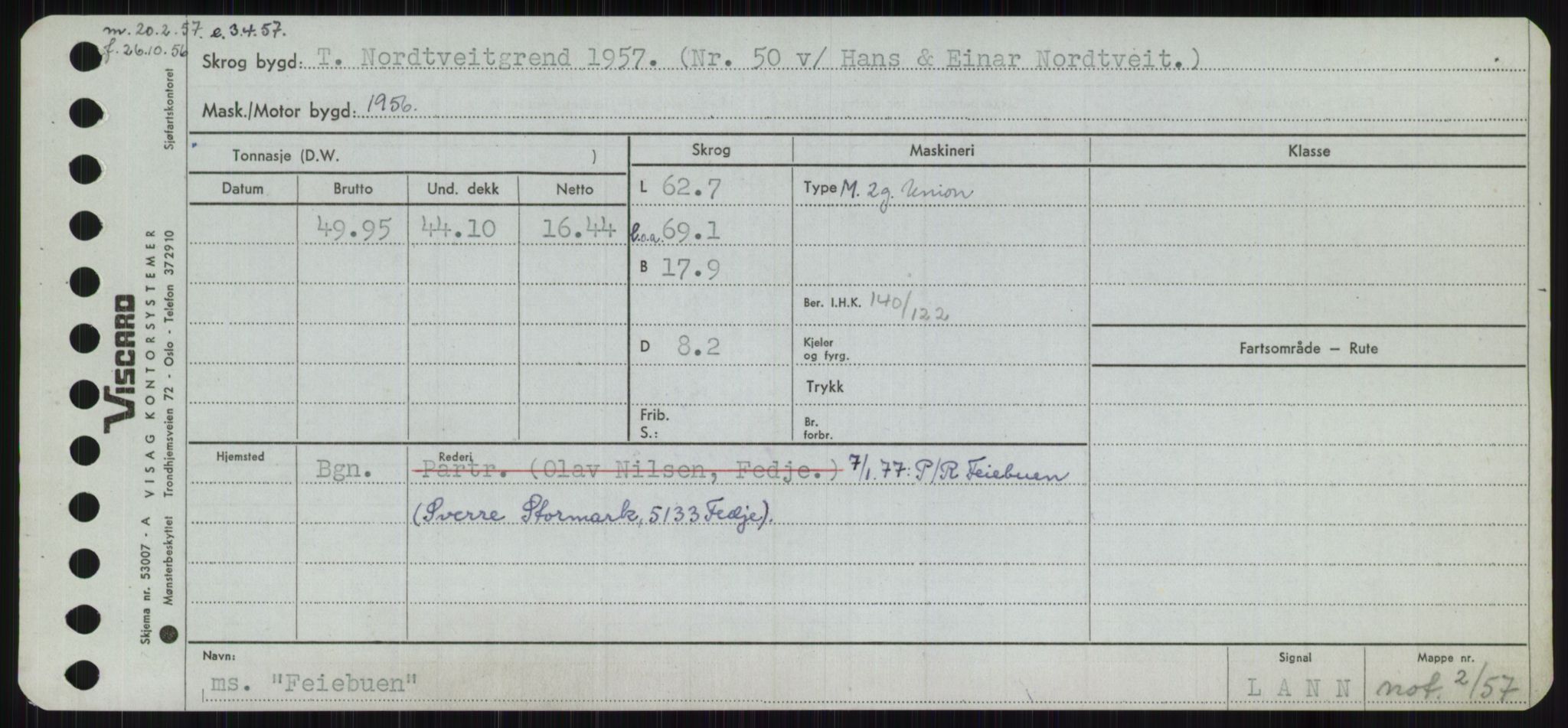 Sjøfartsdirektoratet med forløpere, Skipsmålingen, RA/S-1627/H/Ha/L0002/0001: Fartøy, Eik-Hill / Fartøy, Eik-F, s. 367