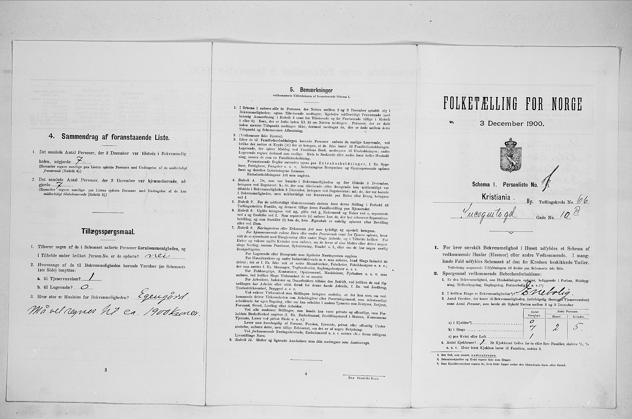 SAO, Folketelling 1900 for 0301 Kristiania kjøpstad, 1900, s. 41627