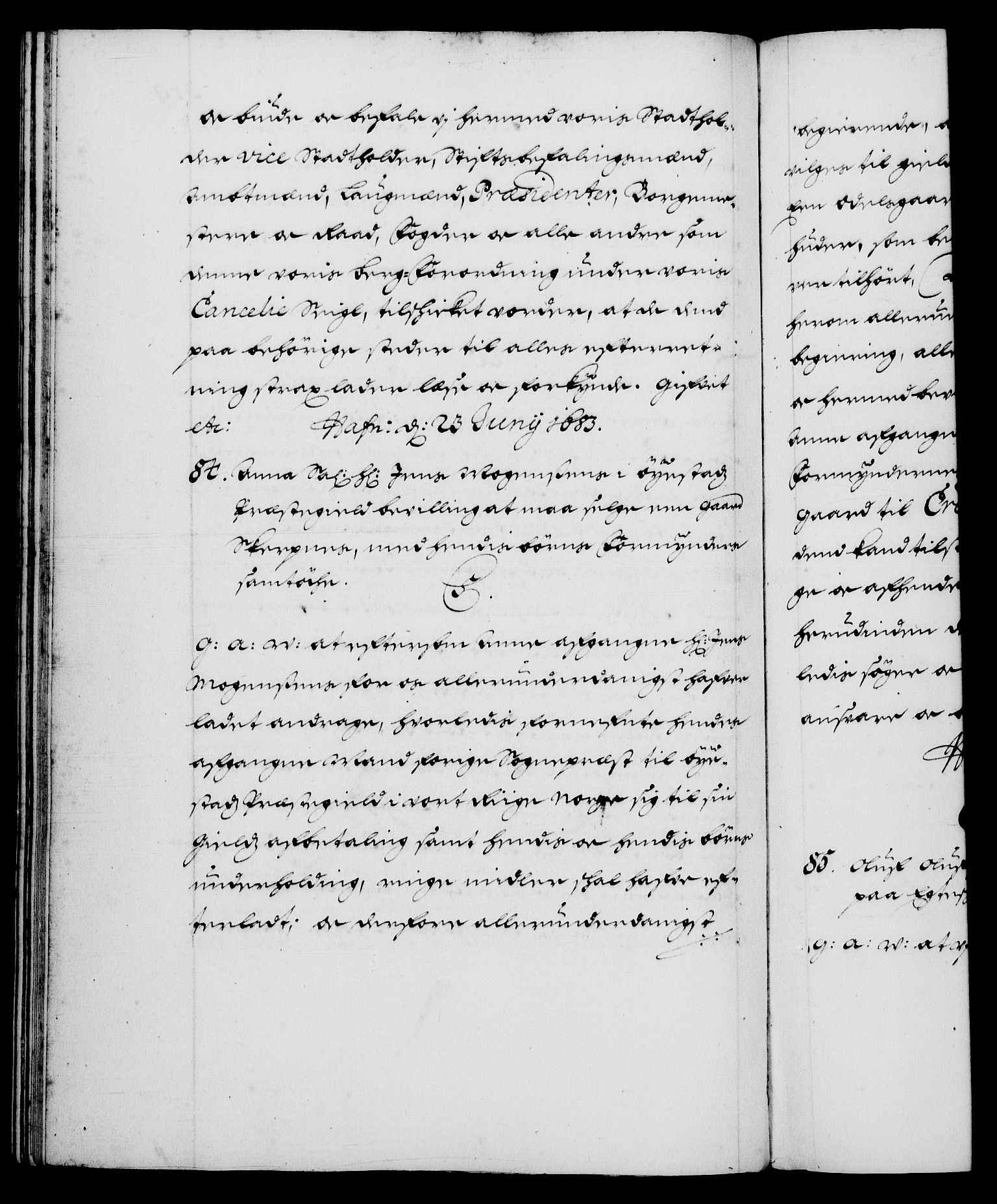 Danske Kanselli 1572-1799, RA/EA-3023/F/Fc/Fca/Fcaa/L0013: Norske registre (mikrofilm), 1681-1684, s. 349b