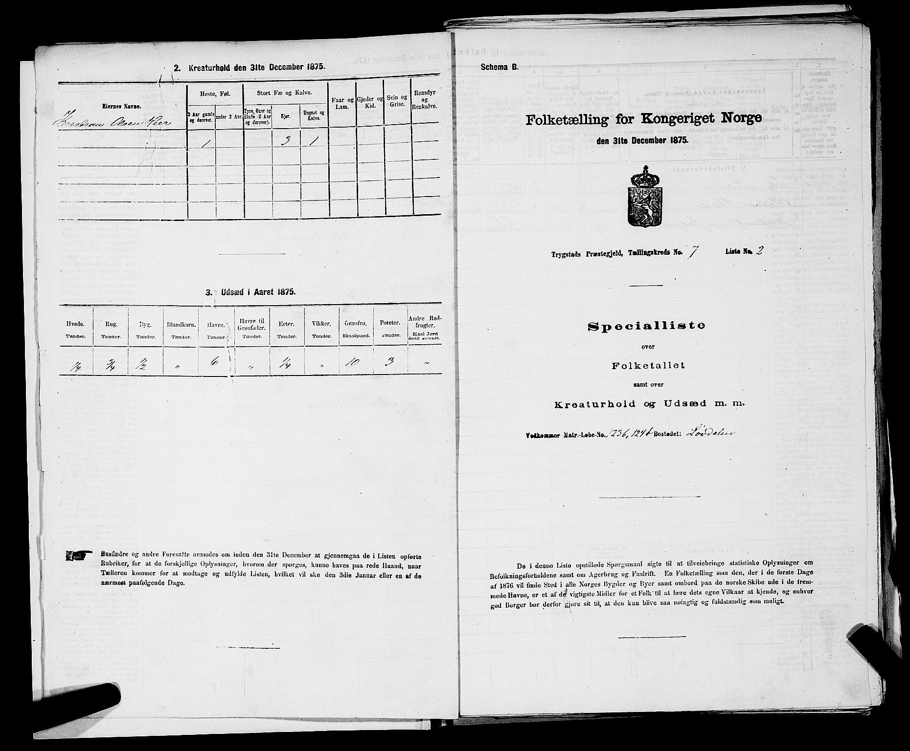 RA, Folketelling 1875 for 0122P Trøgstad prestegjeld, 1875, s. 741