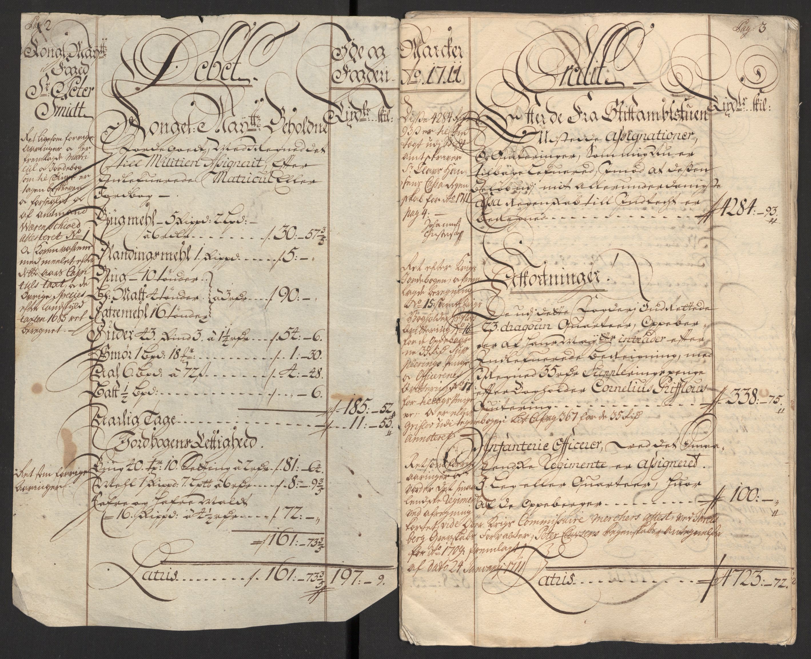 Rentekammeret inntil 1814, Reviderte regnskaper, Fogderegnskap, RA/EA-4092/R01/L0020: Fogderegnskap Idd og Marker, 1711, s. 4