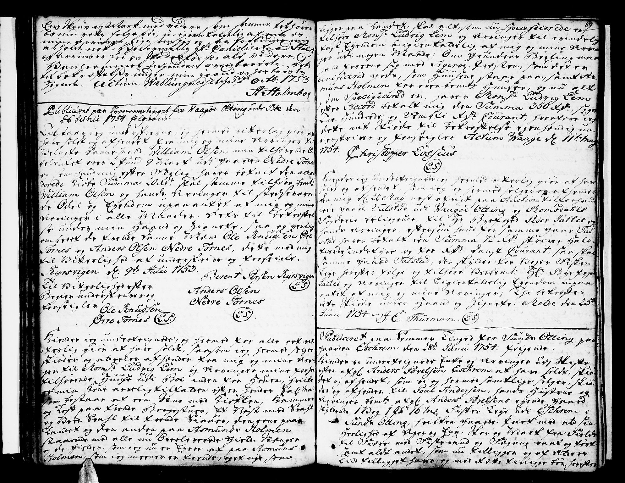 Romsdal sorenskriveri, SAT/A-4149/1/2/2C/L0003: Pantebok nr. 3, 1747-1767, s. 89