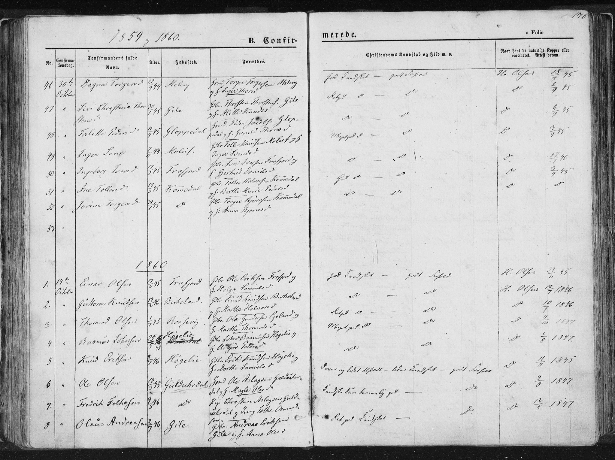 Høgsfjord sokneprestkontor, AV/SAST-A-101624/H/Ha/Haa/L0001: Ministerialbok nr. A 1, 1854-1875, s. 170