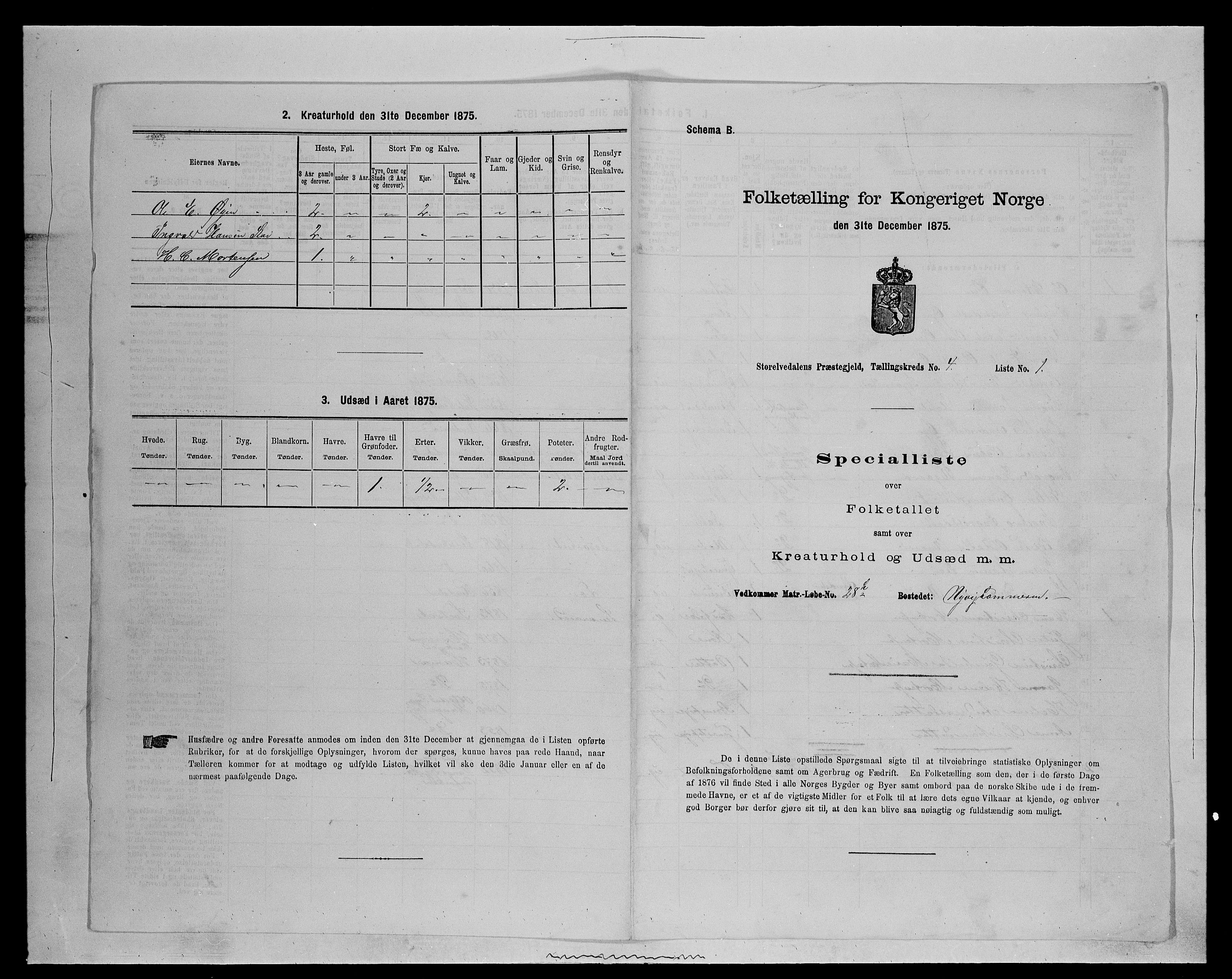 SAH, Folketelling 1875 for 0430P Stor-Elvdal prestegjeld, 1875, s. 388