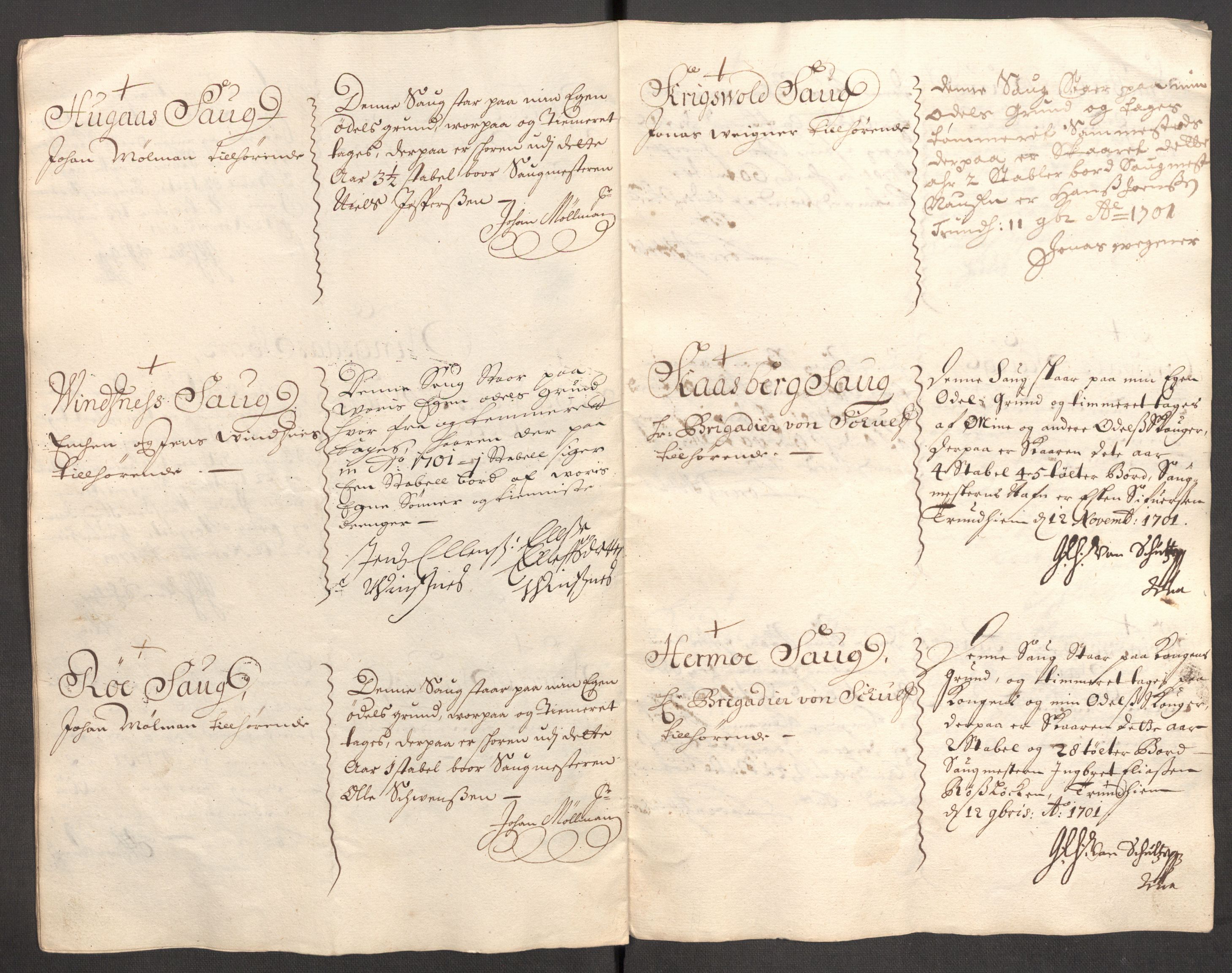 Rentekammeret inntil 1814, Reviderte regnskaper, Fogderegnskap, RA/EA-4092/R60/L3951: Fogderegnskap Orkdal og Gauldal, 1701, s. 221