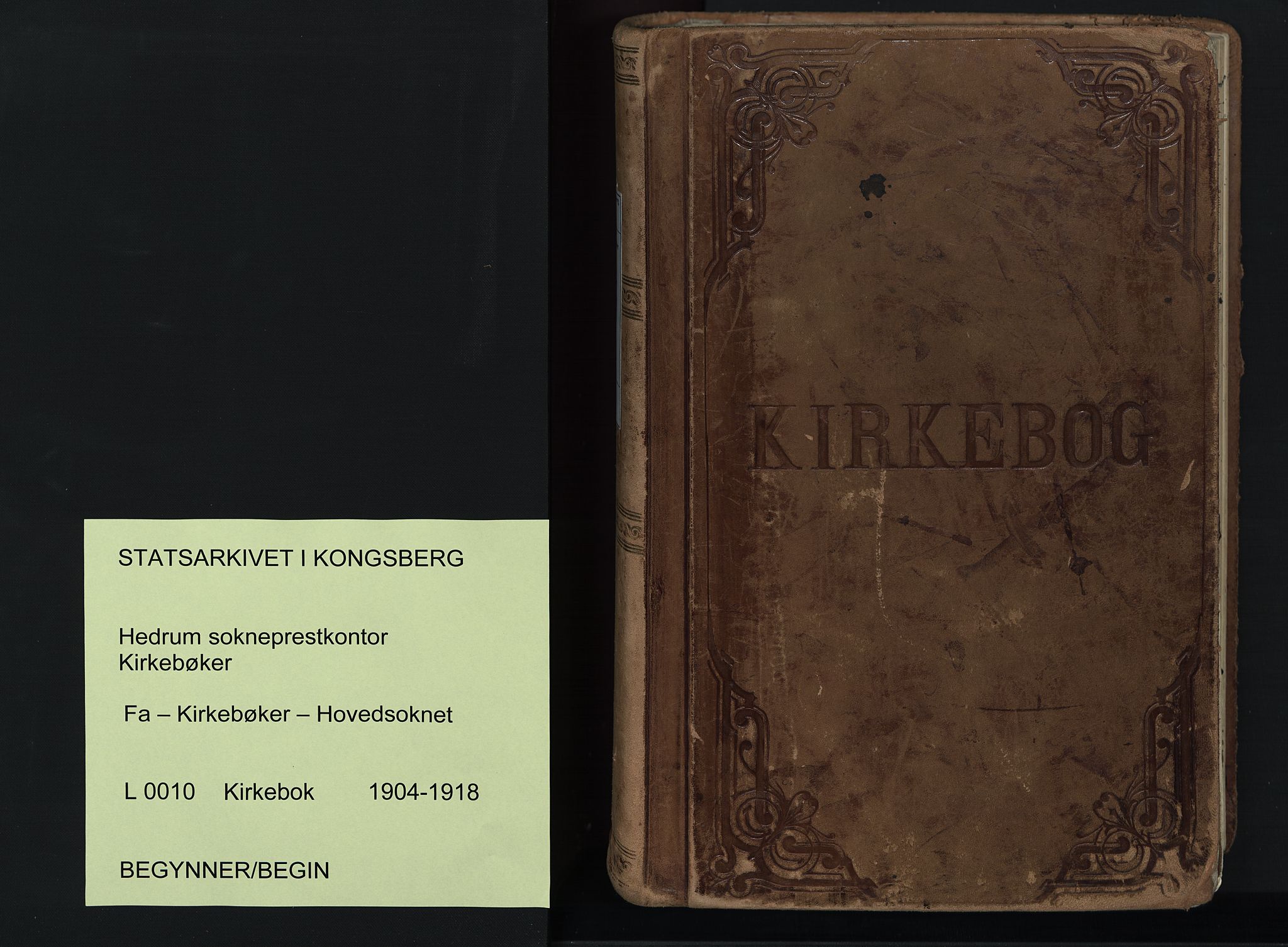Hedrum kirkebøker, SAKO/A-344/F/Fa/L0010: Ministerialbok nr. I 10, 1904-1918