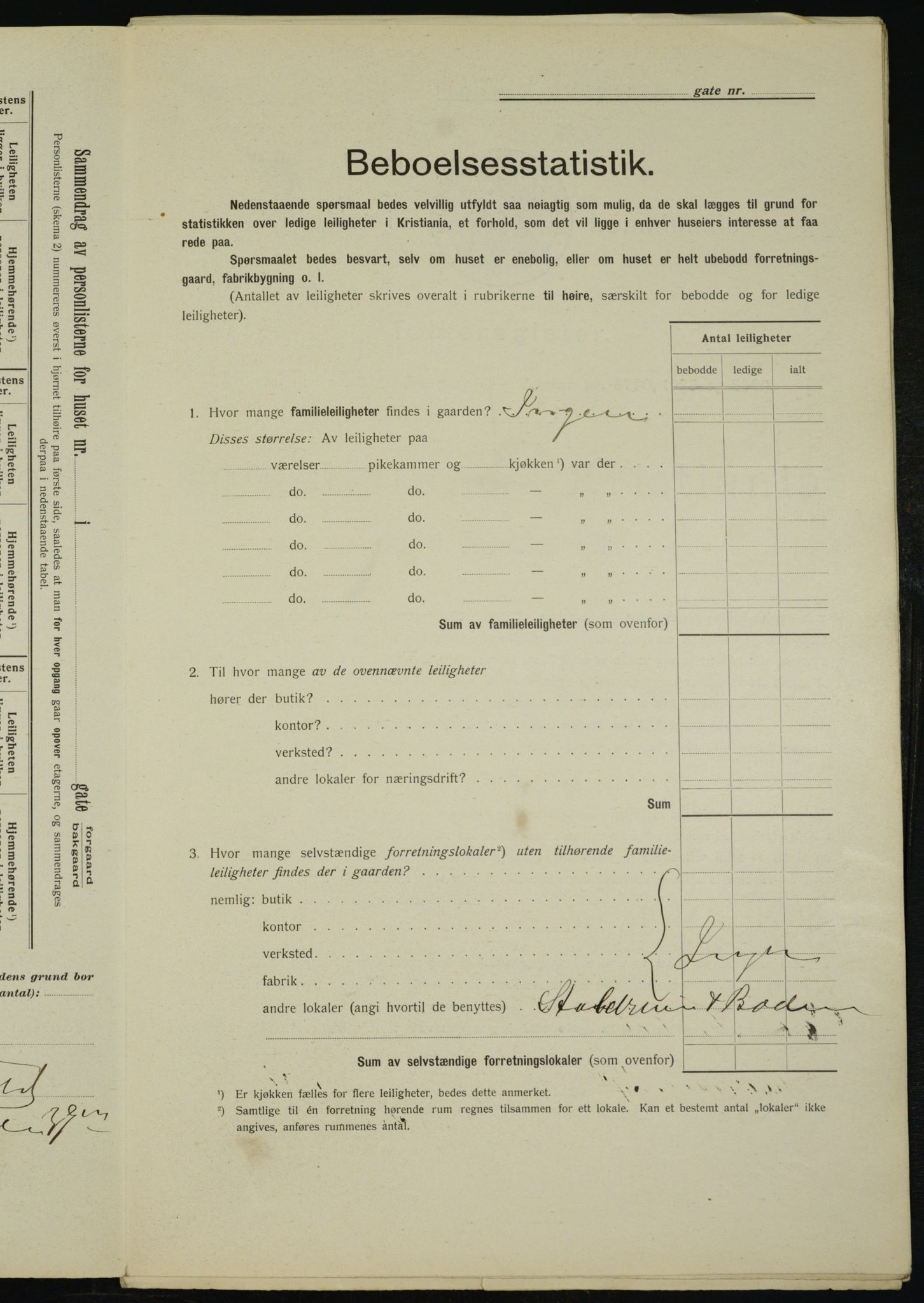 OBA, Kommunal folketelling 1.2.1912 for Kristiania, 1912, s. 11249