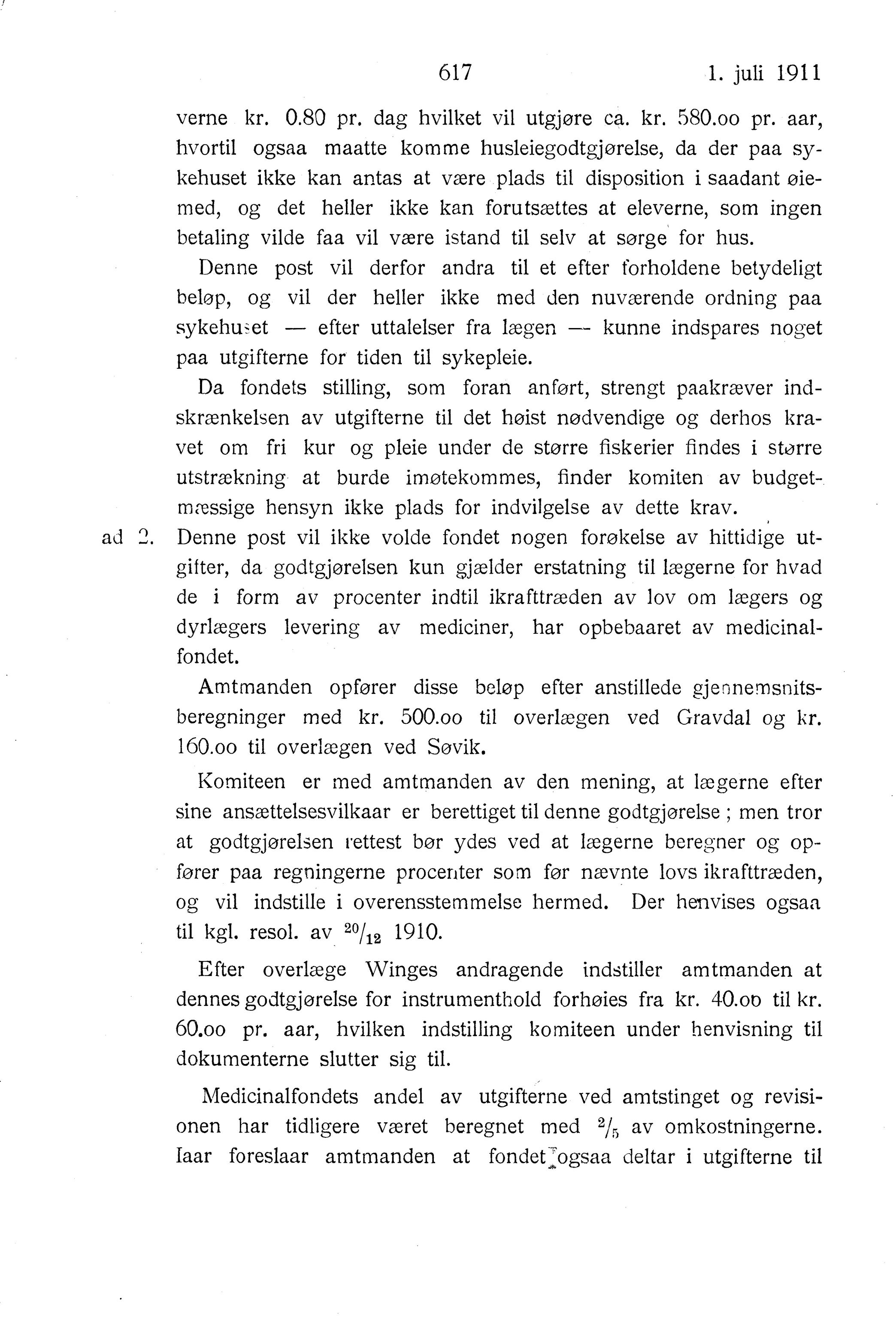 Nordland Fylkeskommune. Fylkestinget, AIN/NFK-17/176/A/Ac/L0034: Fylkestingsforhandlinger 1911, 1911