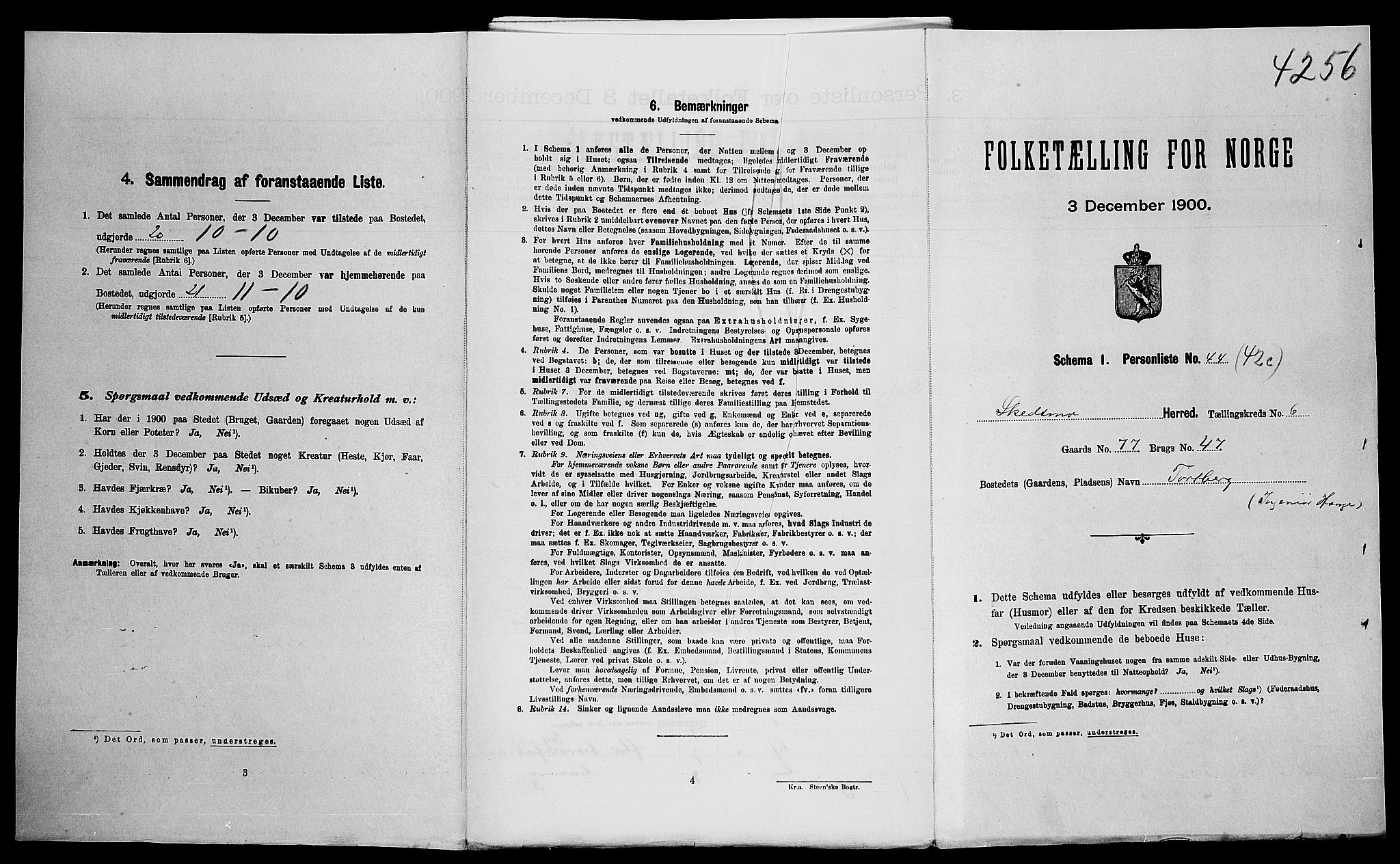 SAO, Folketelling 1900 for 0231 Skedsmo herred, 1900