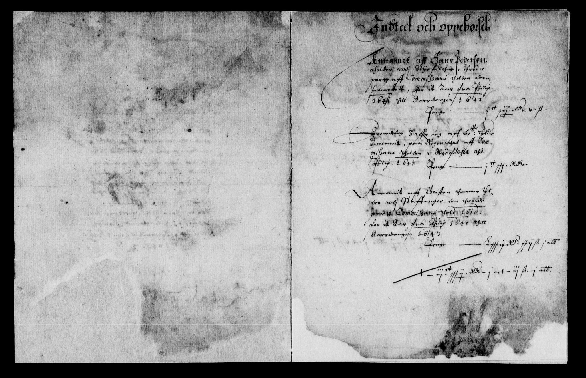 Rentekammeret inntil 1814, Reviderte regnskaper, Lensregnskaper, AV/RA-EA-5023/R/Rb/Rbs/L0027: Stavanger len, 1642-1644