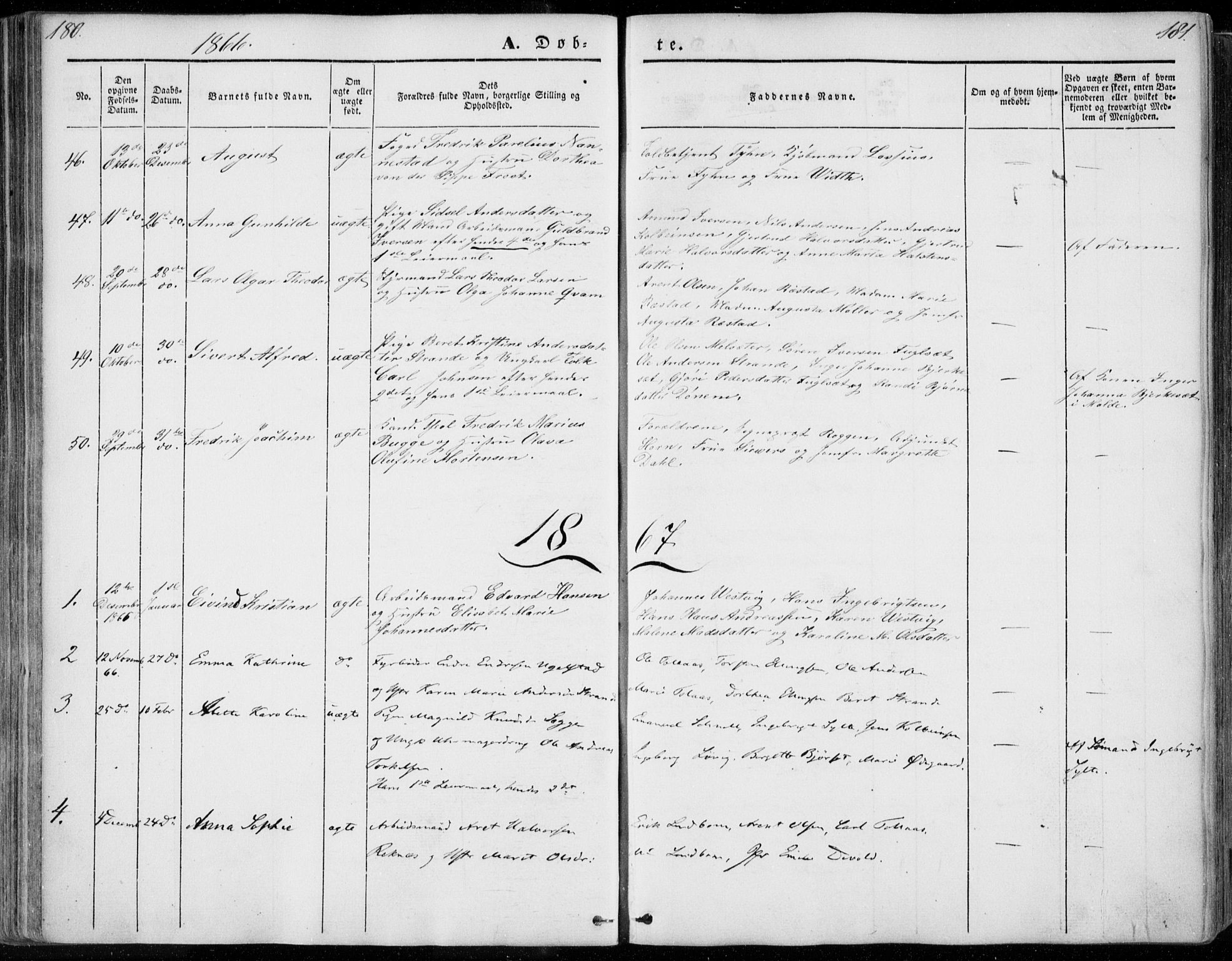 Ministerialprotokoller, klokkerbøker og fødselsregistre - Møre og Romsdal, AV/SAT-A-1454/558/L0689: Ministerialbok nr. 558A03, 1843-1872, s. 180-181