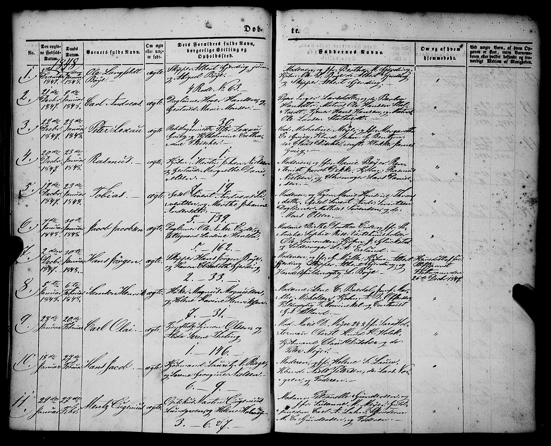 Nykirken Sokneprestembete, AV/SAB-A-77101/H/Haa/L0014: Ministerialbok nr. B 1, 1844-1858, s. 33