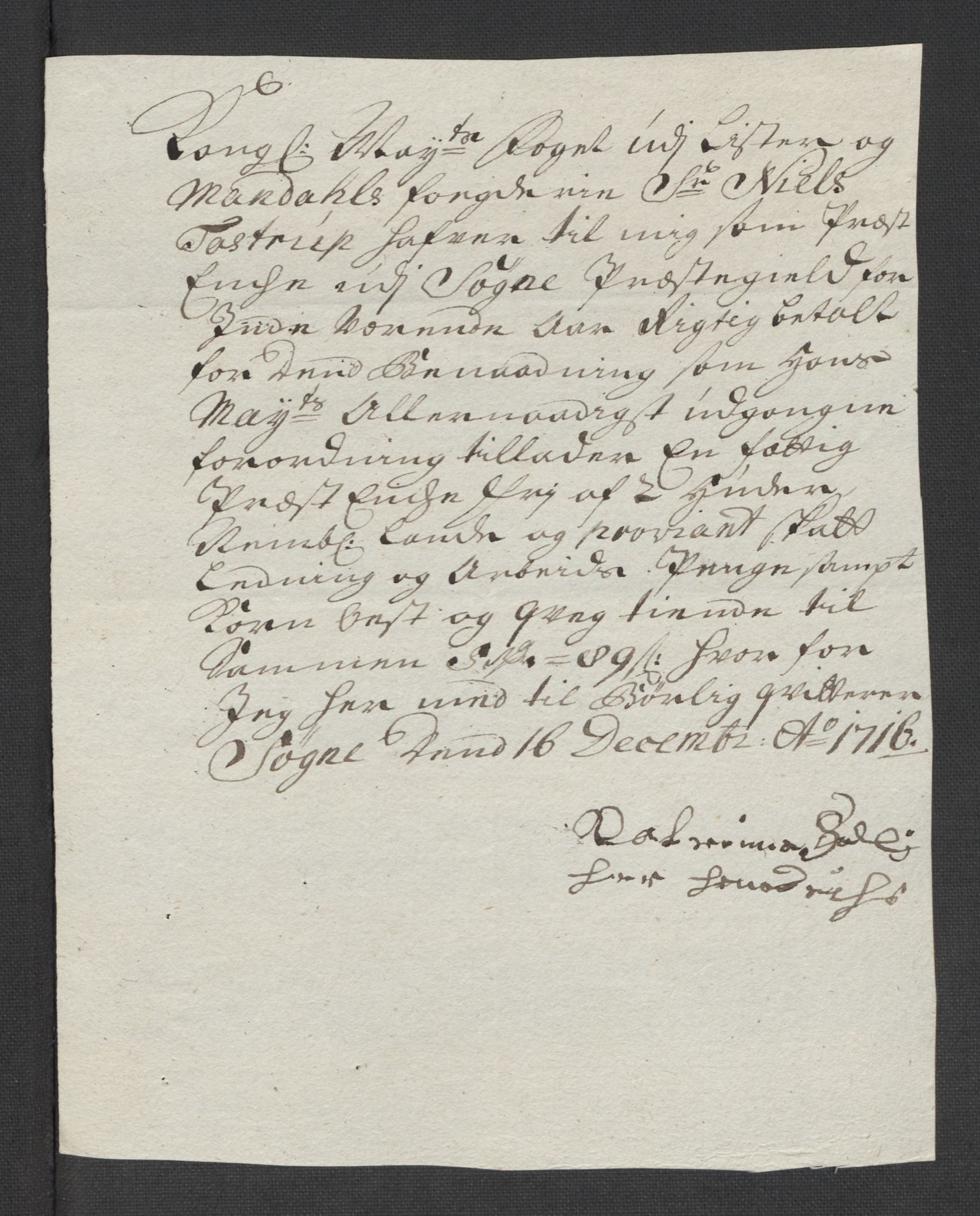 Rentekammeret inntil 1814, Reviderte regnskaper, Fogderegnskap, AV/RA-EA-4092/R43/L2560: Fogderegnskap Lista og Mandal, 1716, s. 196