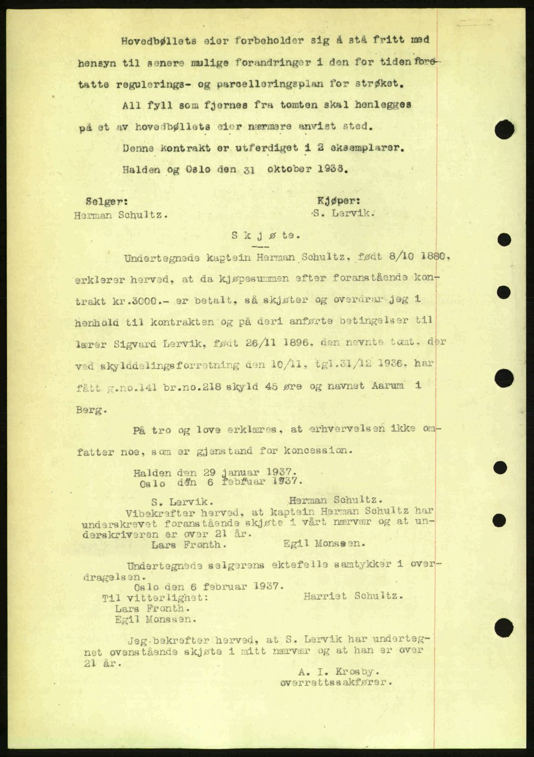 Idd og Marker sorenskriveri, AV/SAO-A-10283/G/Gb/Gbb/L0001: Pantebok nr. A1, 1936-1937, Dagboknr: 144/1937