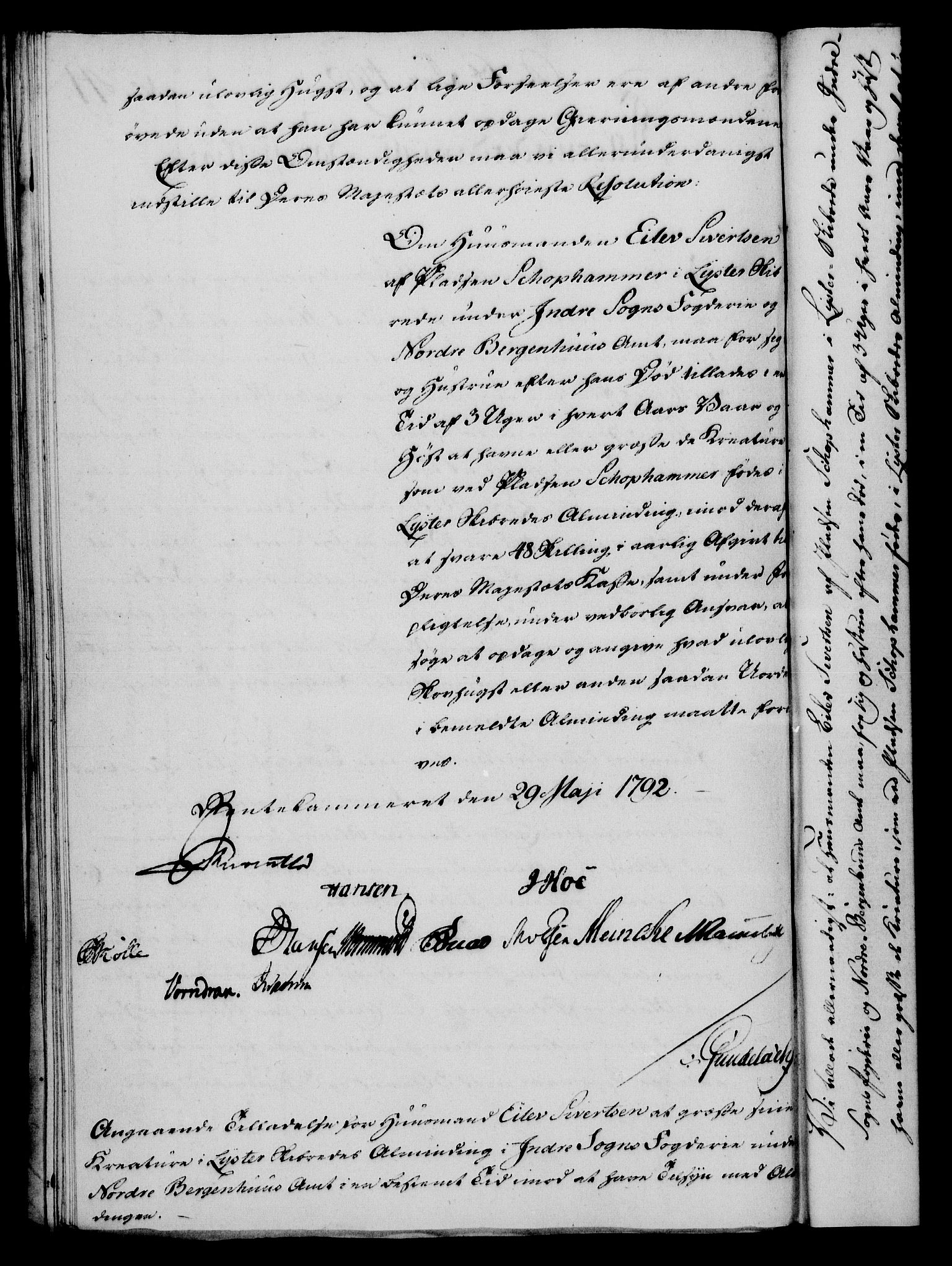 Rentekammeret, Kammerkanselliet, RA/EA-3111/G/Gf/Gfa/L0074: Norsk relasjons- og resolusjonsprotokoll (merket RK 52.74), 1792, s. 263