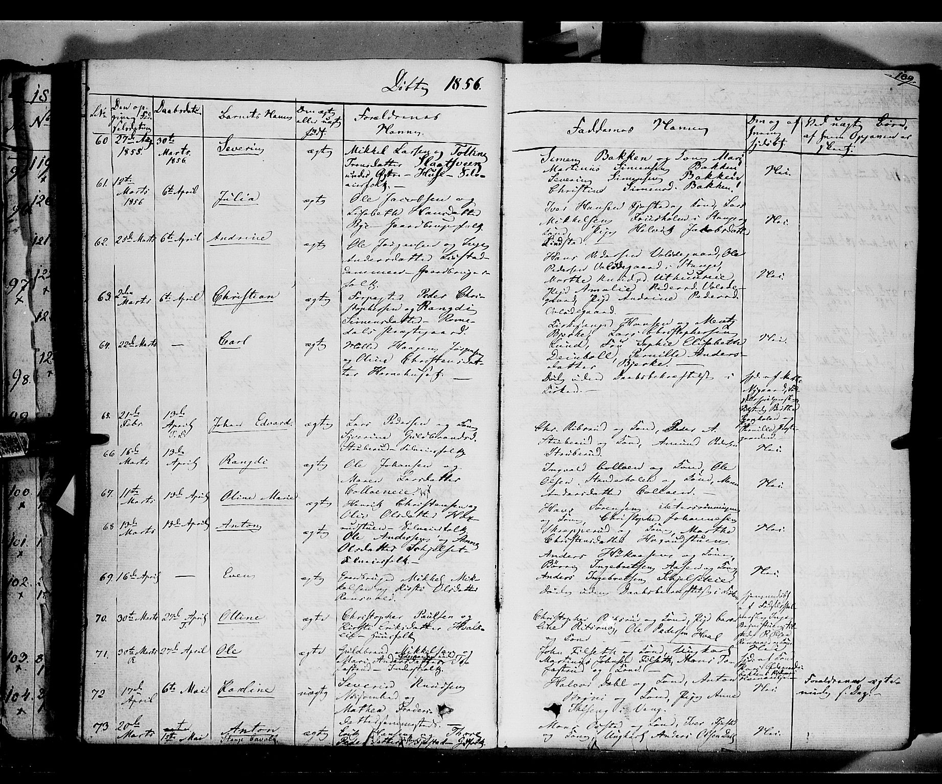 Romedal prestekontor, AV/SAH-PREST-004/K/L0004: Ministerialbok nr. 4, 1847-1861, s. 109