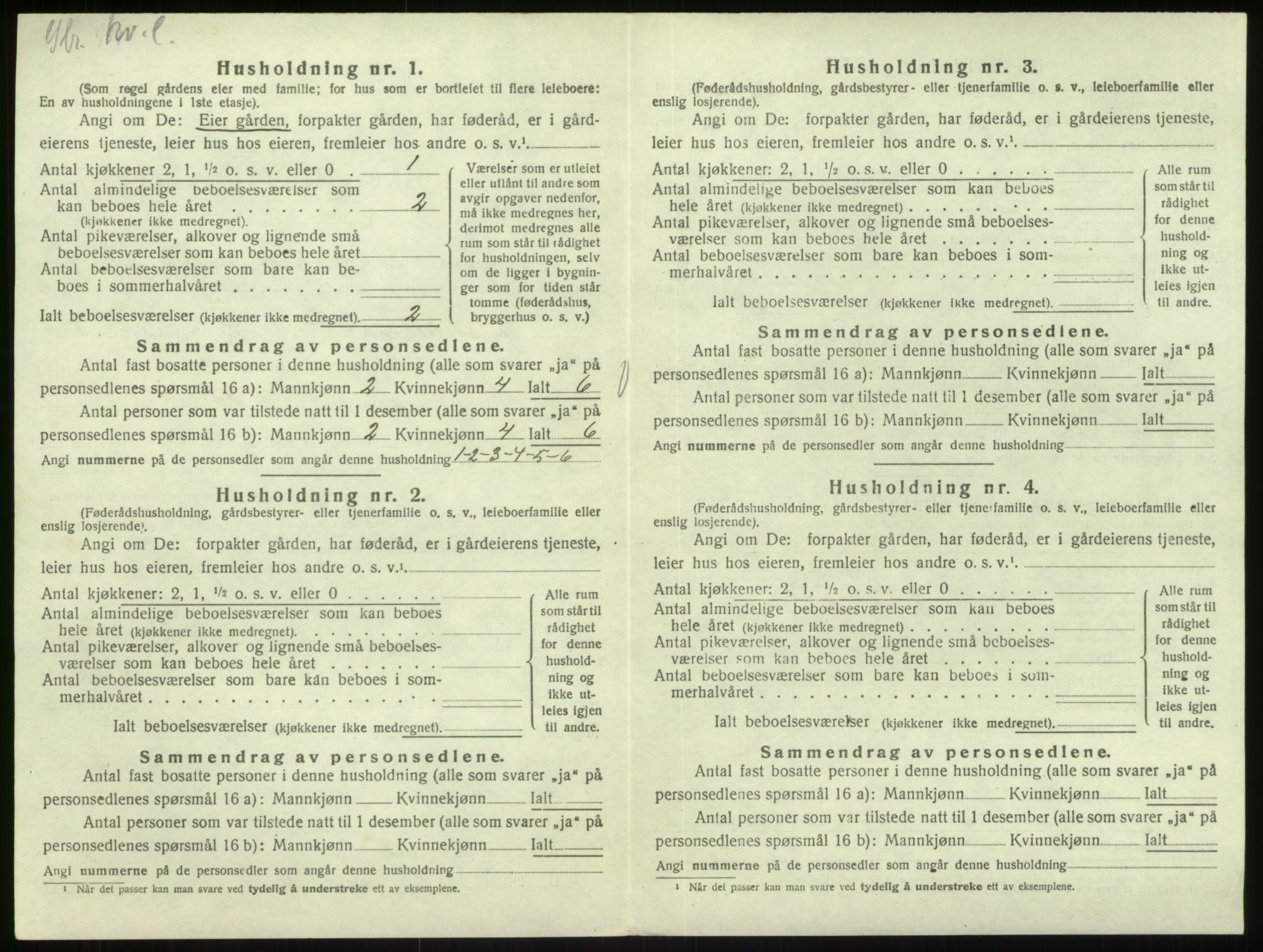 SAB, Folketelling 1920 for 1264 Austrheim herred, 1920, s. 382