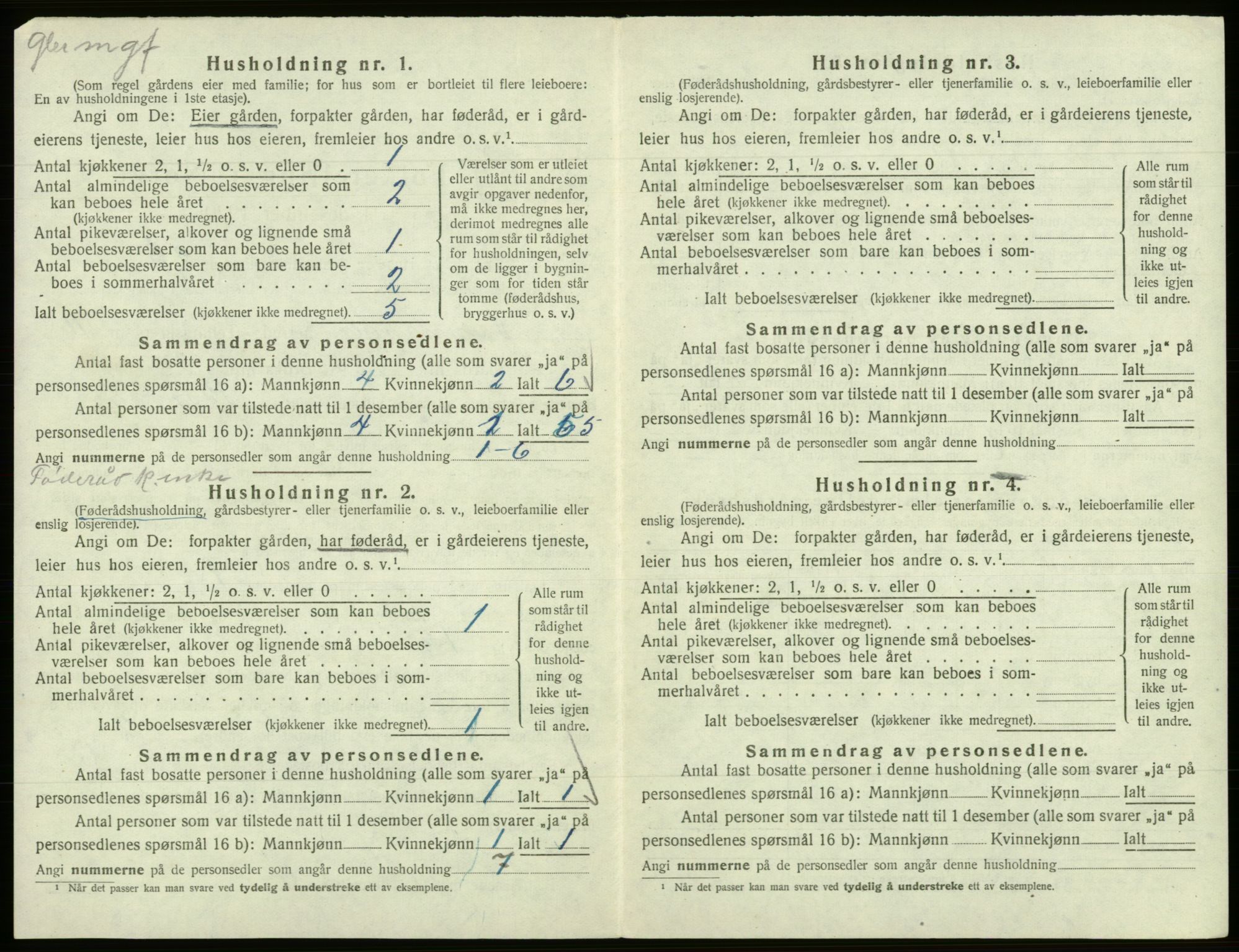 SAB, Folketelling 1920 for 1242 Samnanger herred, 1920, s. 607