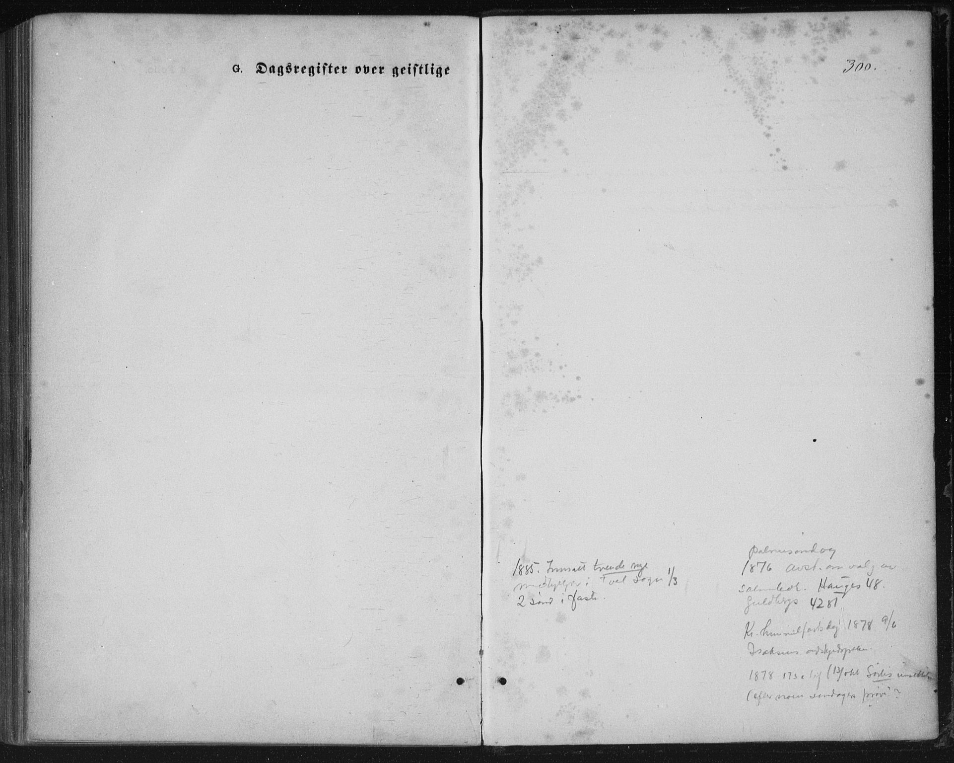 Tveit sokneprestkontor, SAK/1111-0043/F/Fa/L0006: Ministerialbok nr. A 6, 1872-1886, s. 300