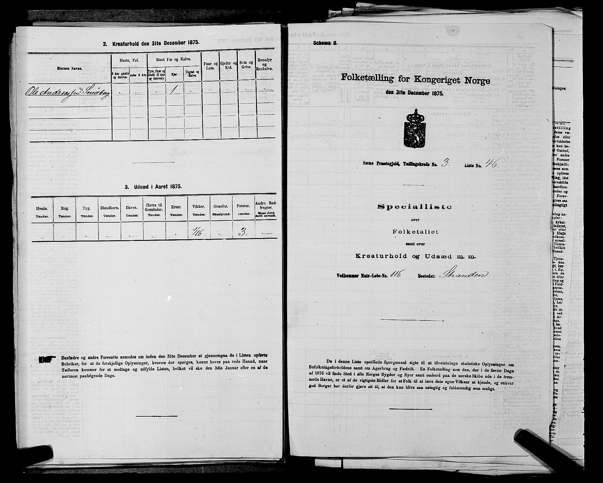 SAKO, Folketelling 1875 for 0721P Sem prestegjeld, 1875, s. 459