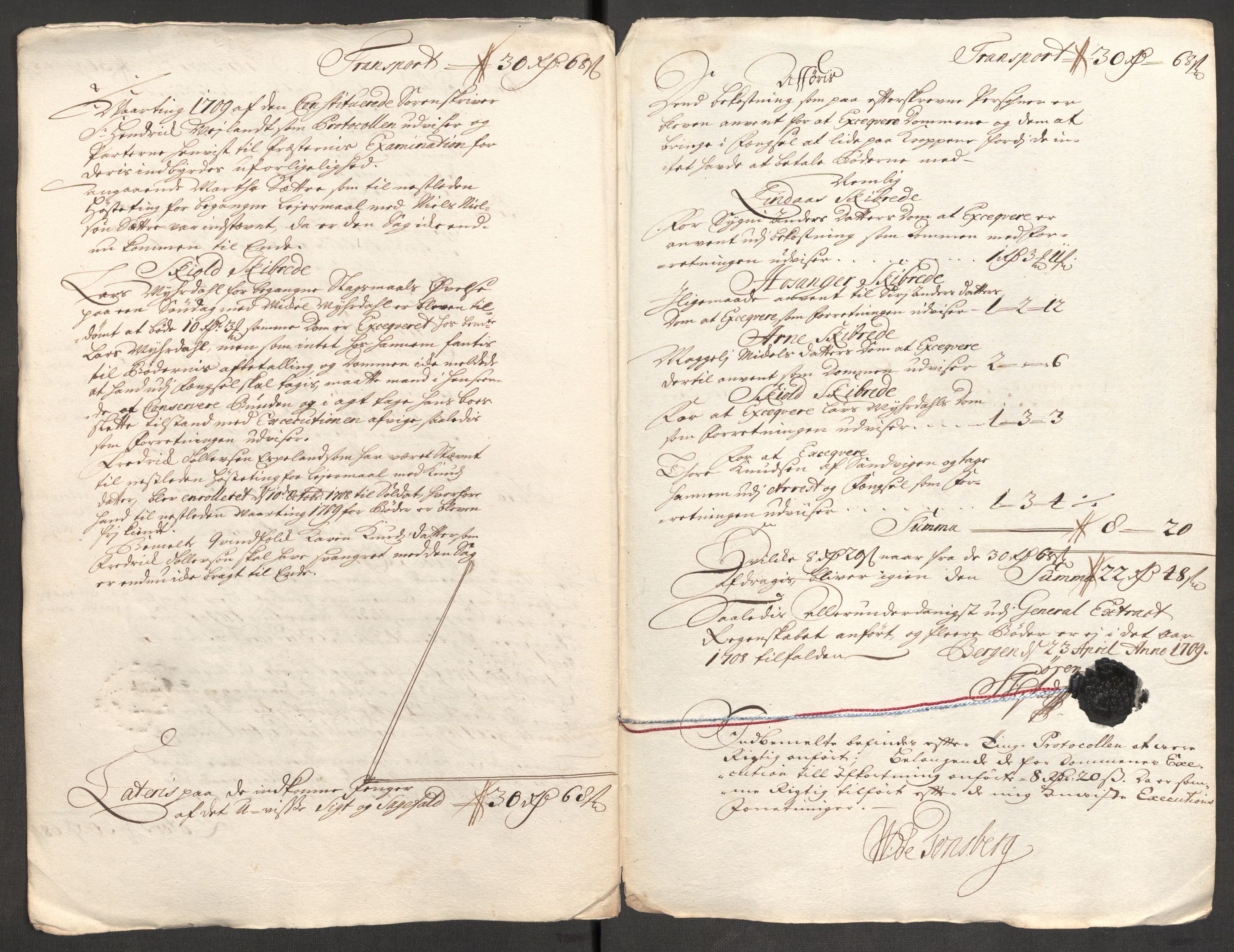 Rentekammeret inntil 1814, Reviderte regnskaper, Fogderegnskap, AV/RA-EA-4092/R51/L3189: Fogderegnskap Nordhordland og Voss, 1708, s. 51