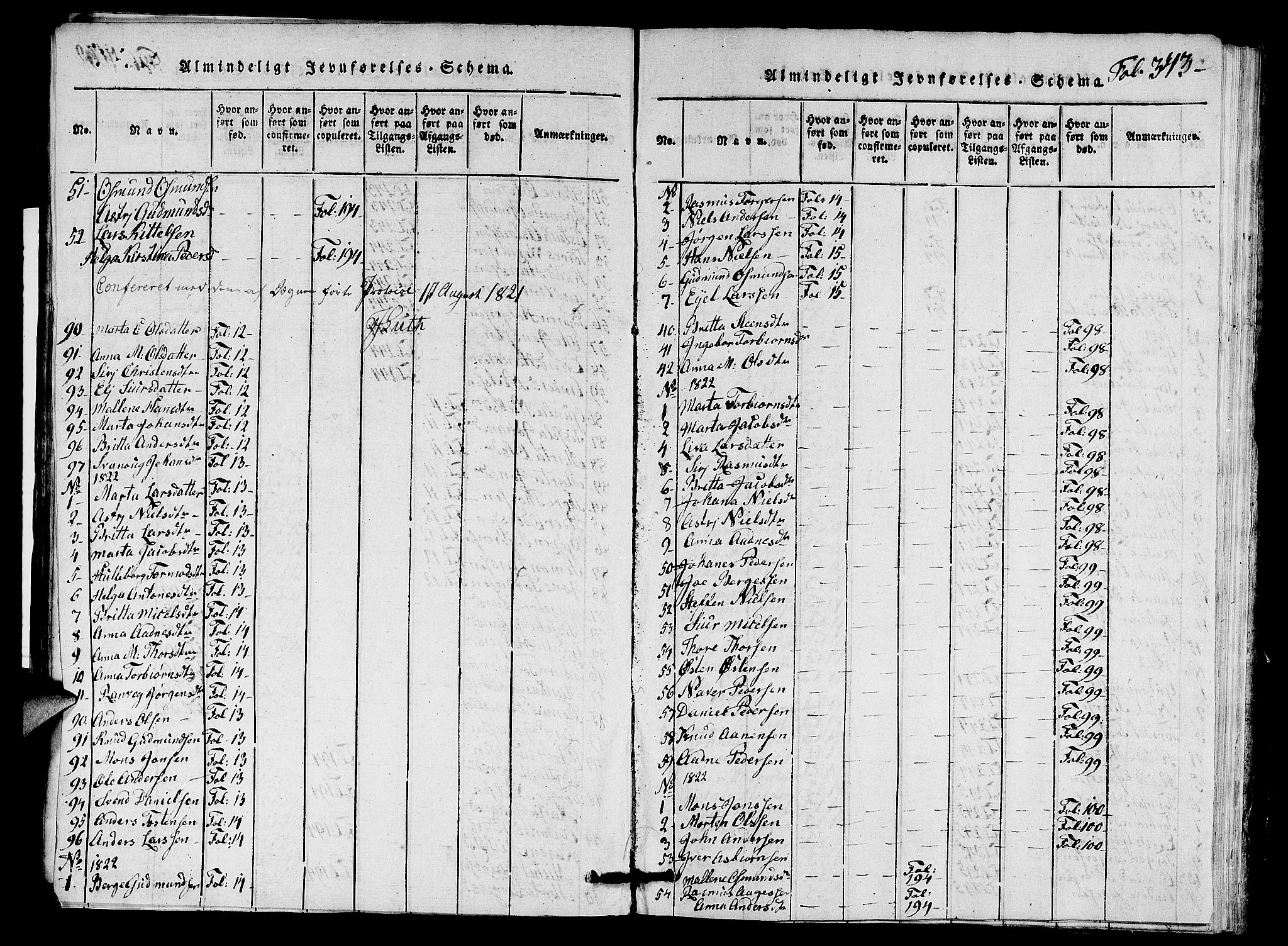 Nedstrand sokneprestkontor, AV/SAST-A-101841/01/V: Klokkerbok nr. B 1 /1, 1816-1847, s. 343