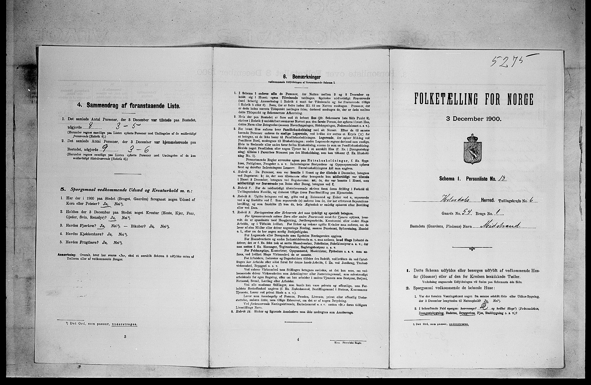SAKO, Folketelling 1900 for 0823 Heddal herred, 1900, s. 878