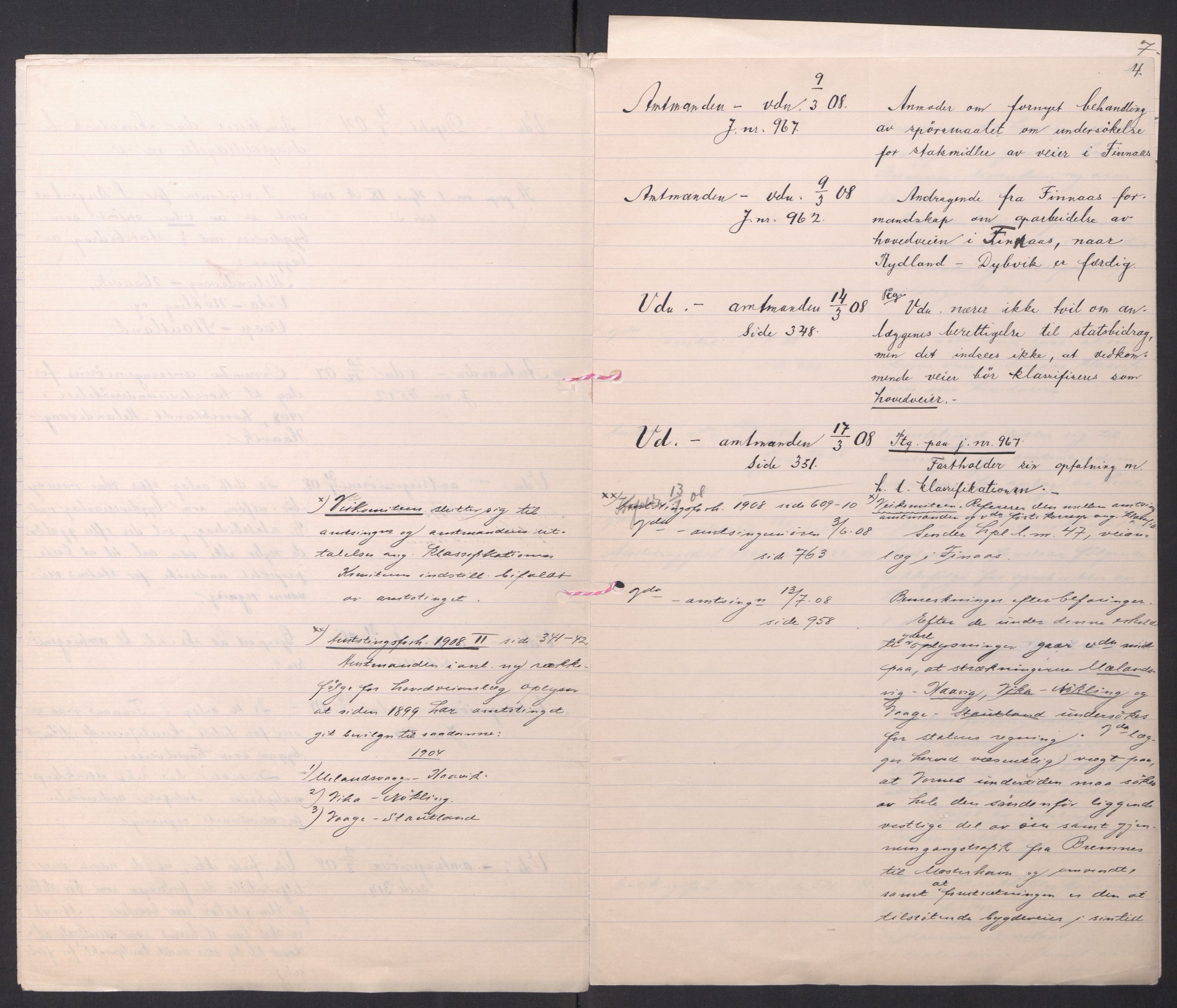 Vegdirektoratet, Vegdirektørens kontor, AV/RA-S-1660/D/Da/L0058/0002: -- / Haugesund - Ølen, Haugesund - Tittelsnes, 1858-1918