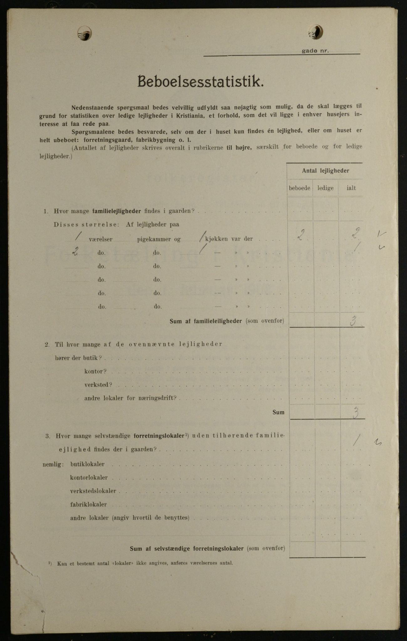 OBA, Kommunal folketelling 1.2.1908 for Kristiania kjøpstad, 1908, s. 95418